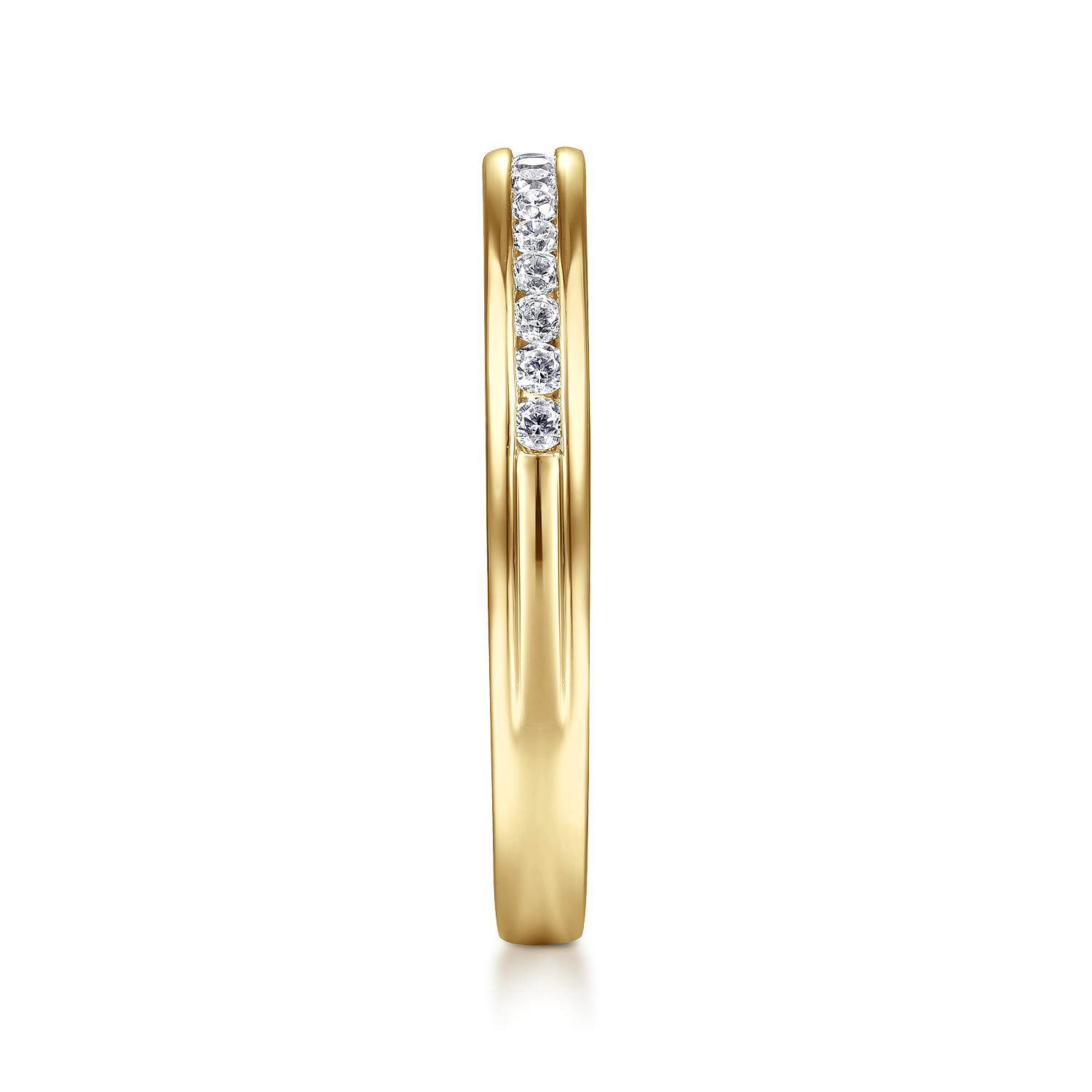 Gabriel & Co. 14K Yellow Gold 1/4-Carat Channel Set Anniversary Band