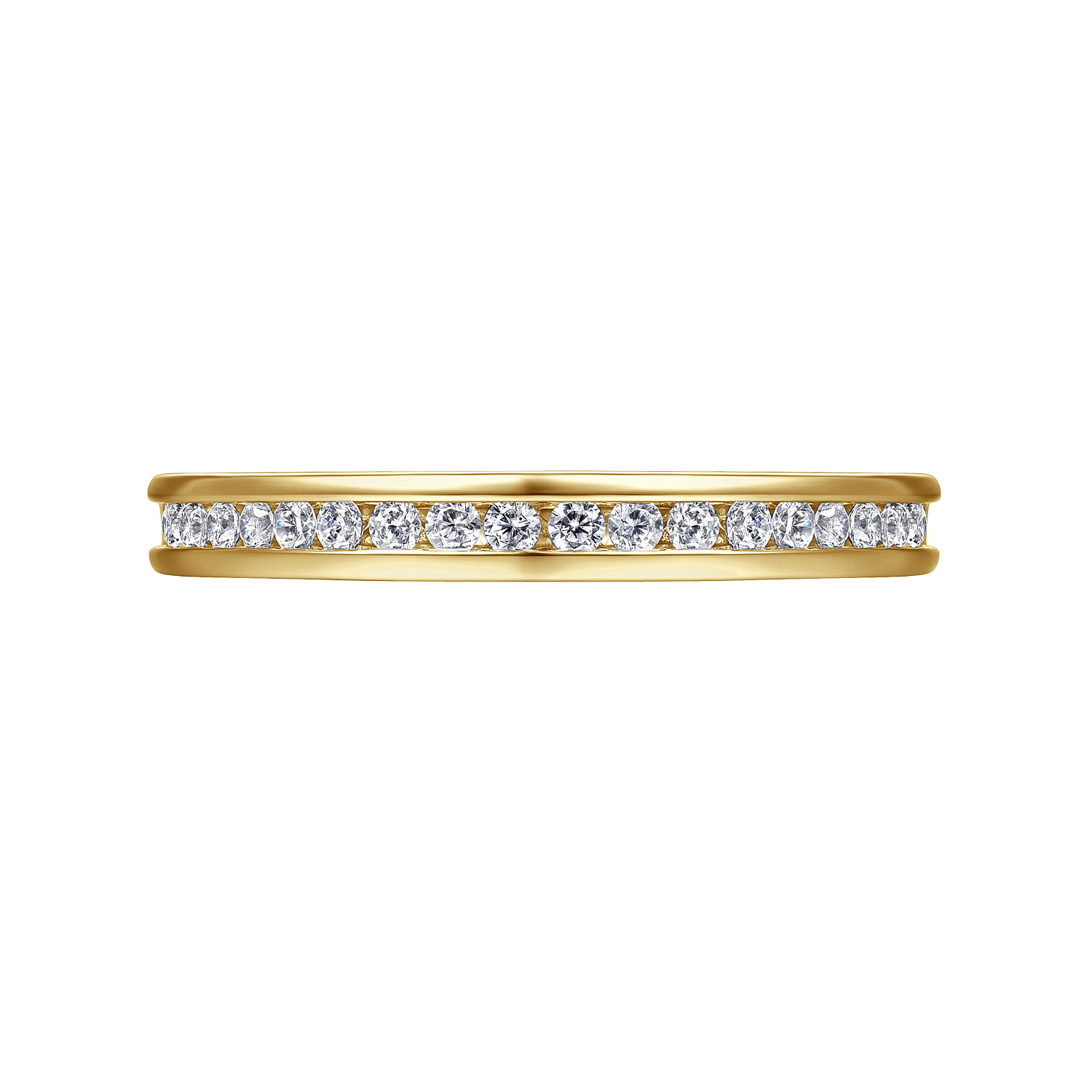 Gabriel & Co. 14K Yellow Gold 1/4-Carat Channel Set Anniversary Band