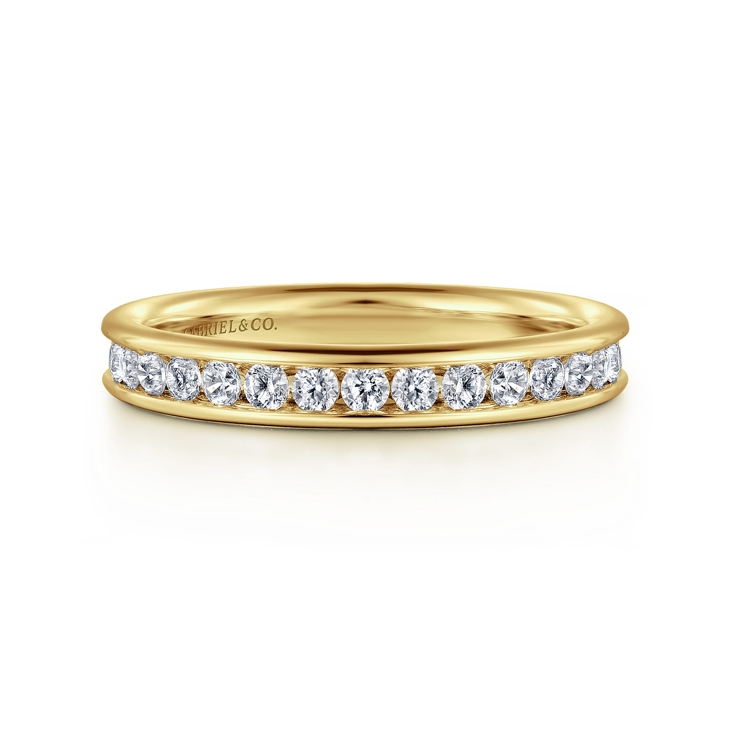 Gabriel & Co. 14K White Gold 1/2-Carat Channel Set Anniversary Band