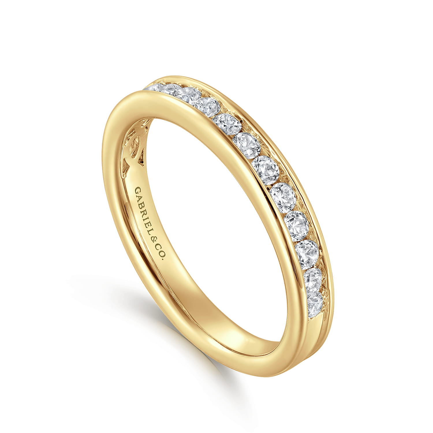 Gabriel & Co. 14K White Gold 1/2-Carat Channel Set Anniversary Band