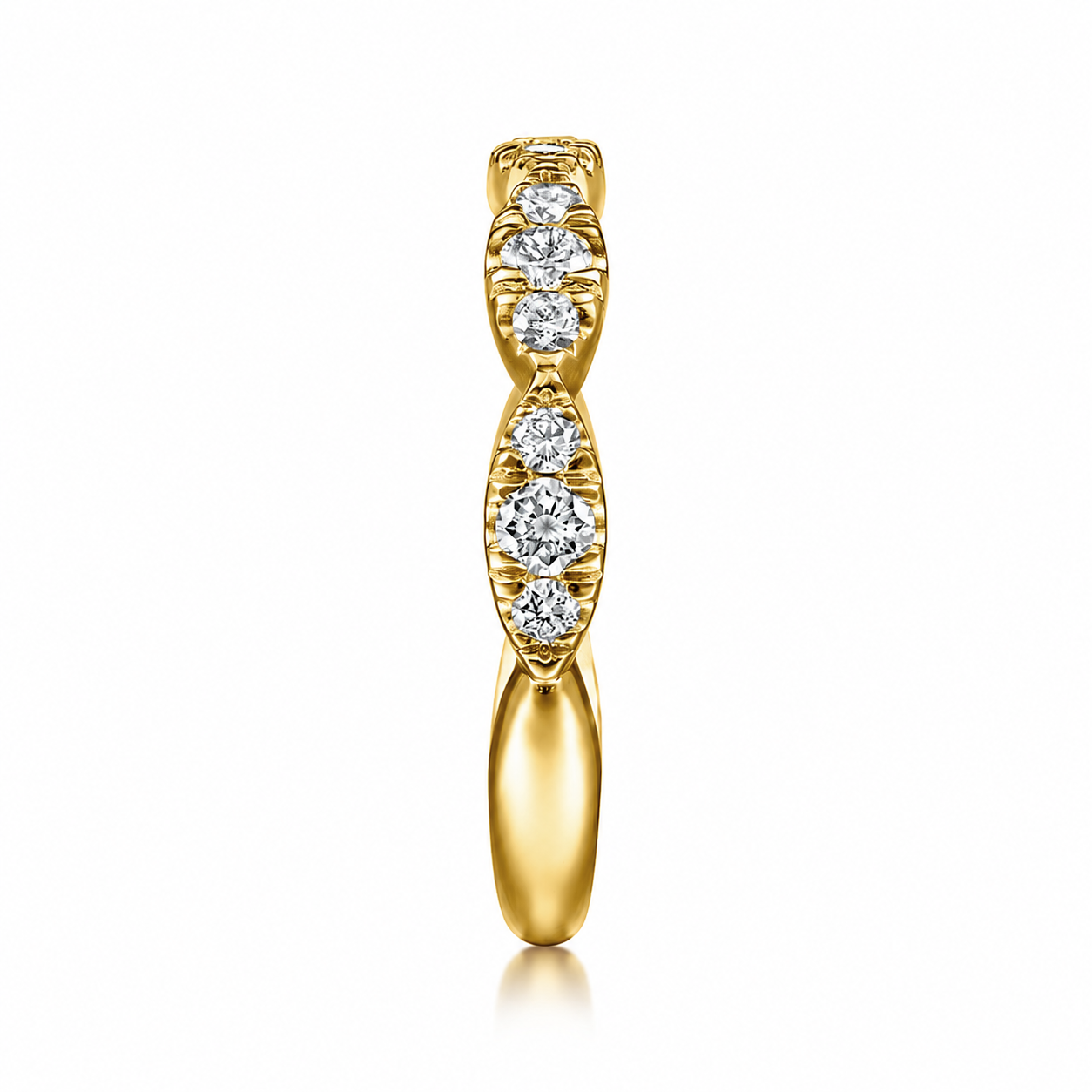 Gabriel & Co. 14K Yellow Gold Diamond Stackable Band