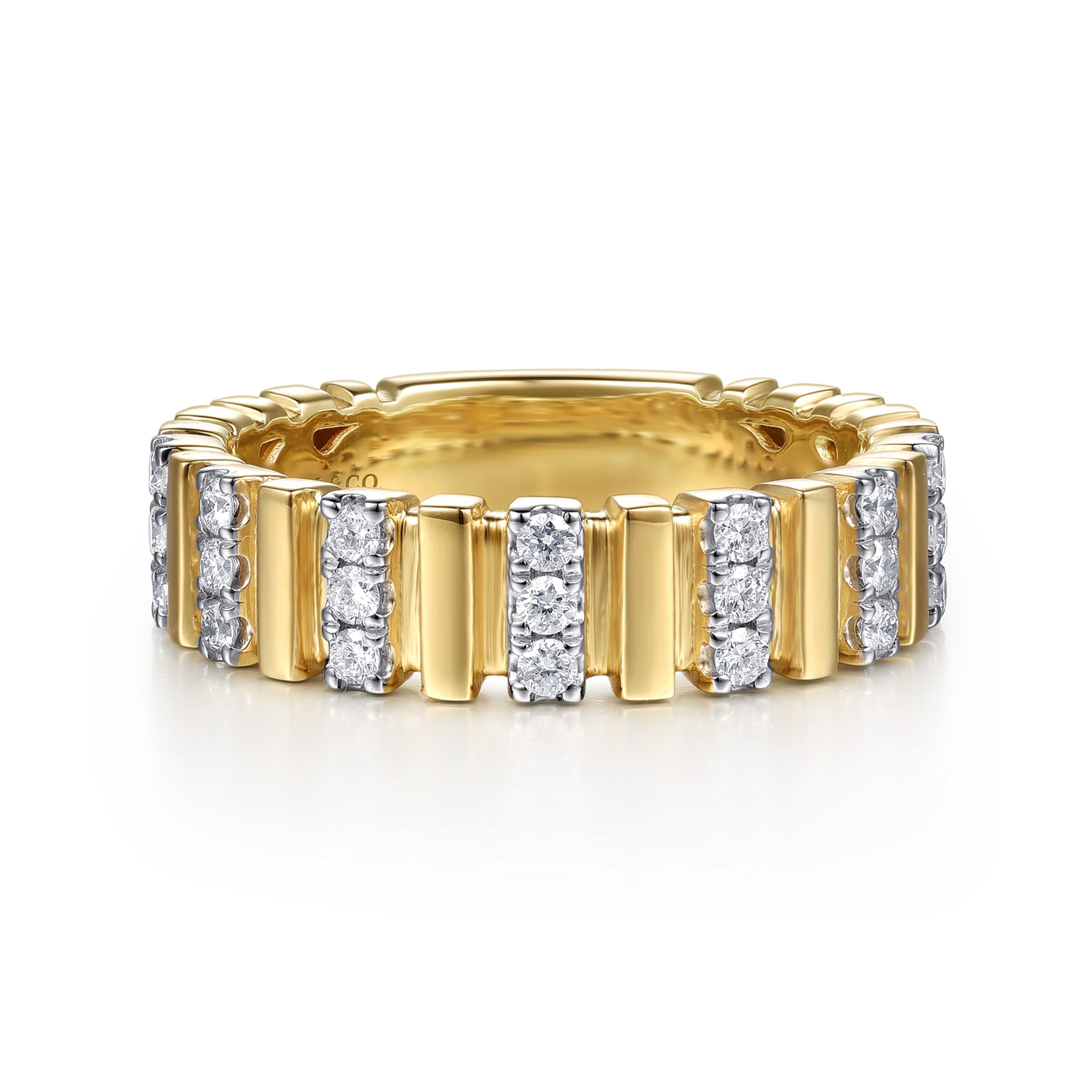 Gabriel & Co. Jay 14K U Setting Diamond Anniversary Band