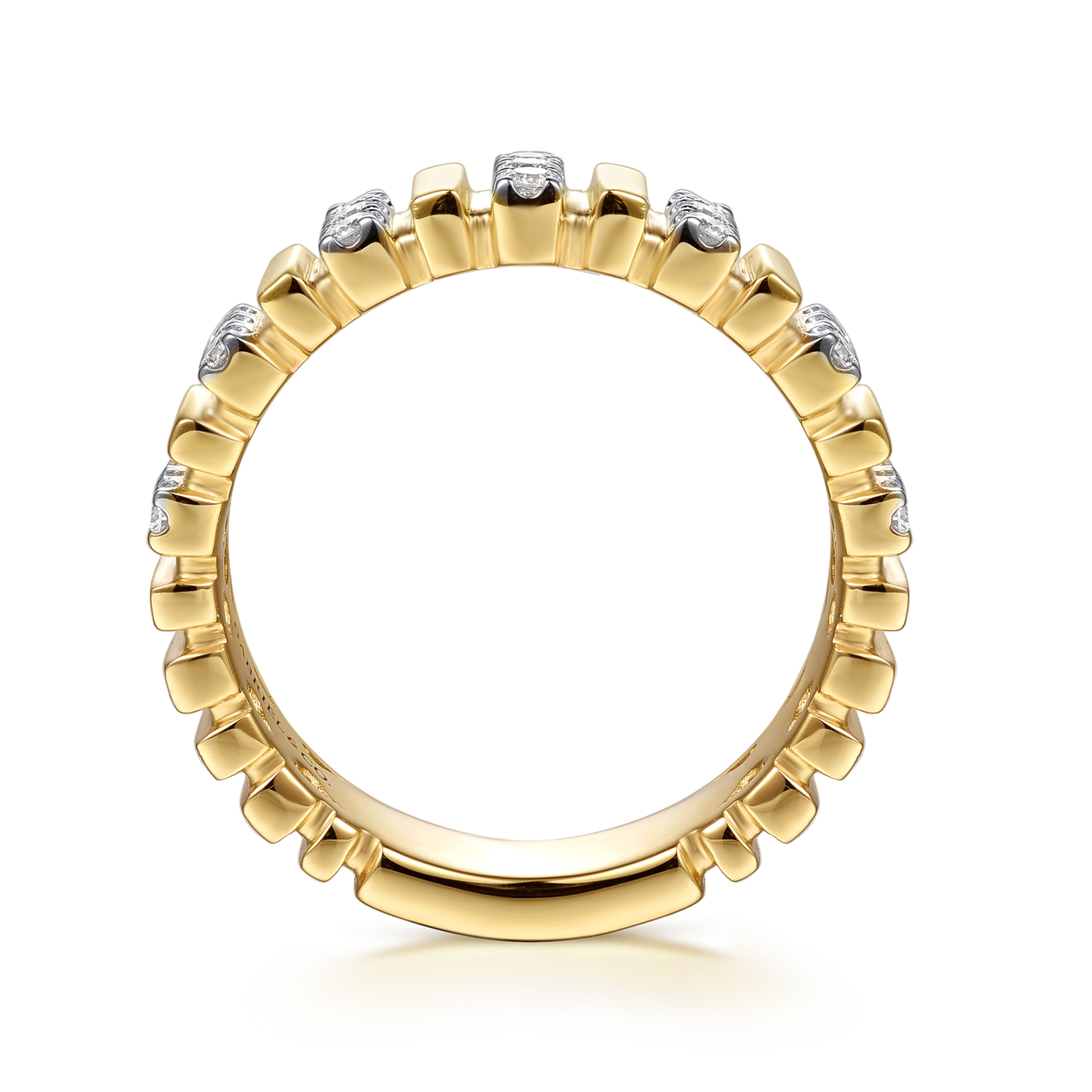 Gabriel & Co. Jay 14K U Setting Diamond Anniversary Band