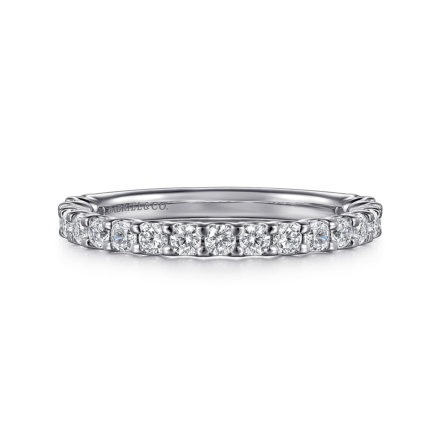Gabriel & Co. 14K White Gold Diamond 19-Stone Anniversary Band