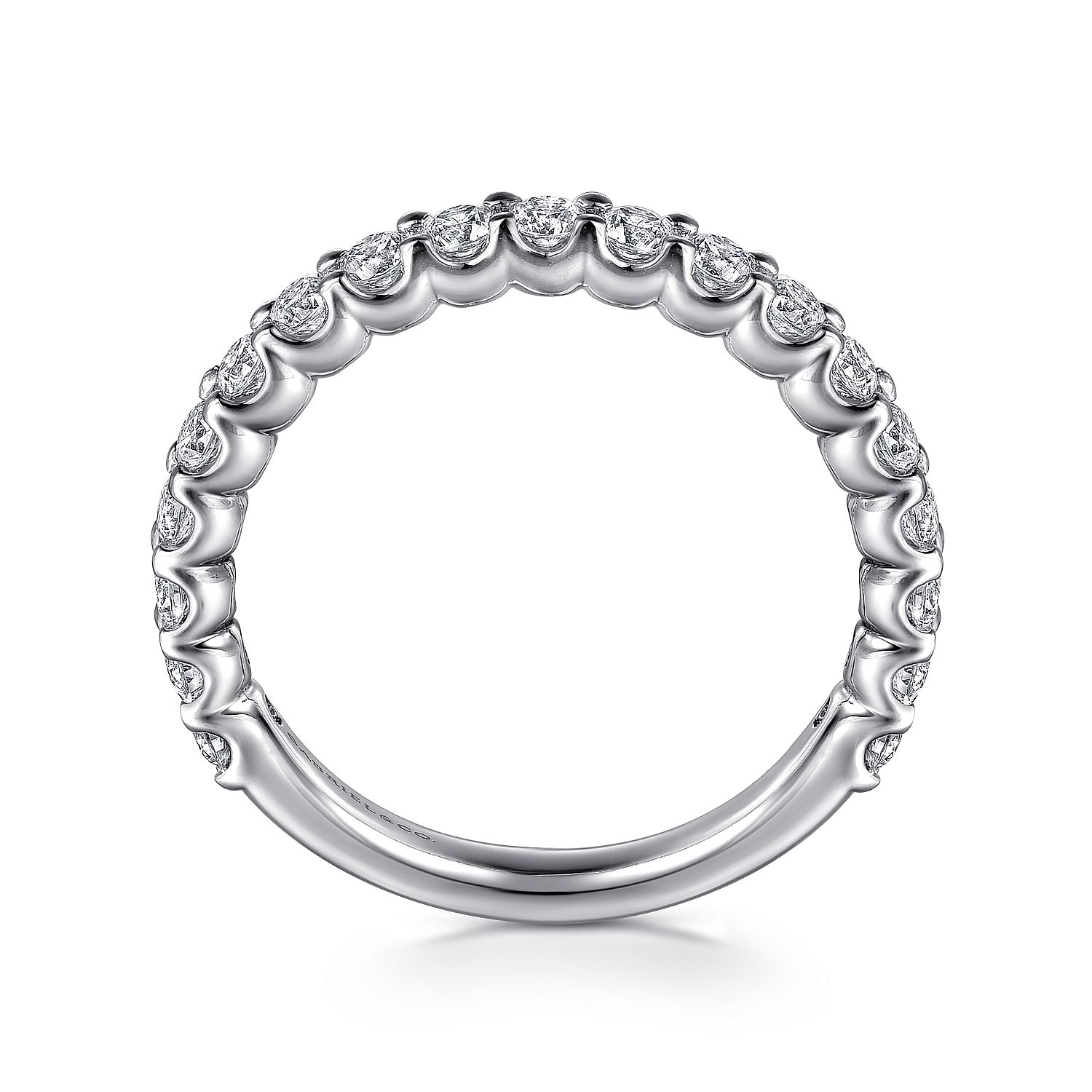 Gabriel & Co. 14K White Gold Diamond 19-Stone Anniversary Band