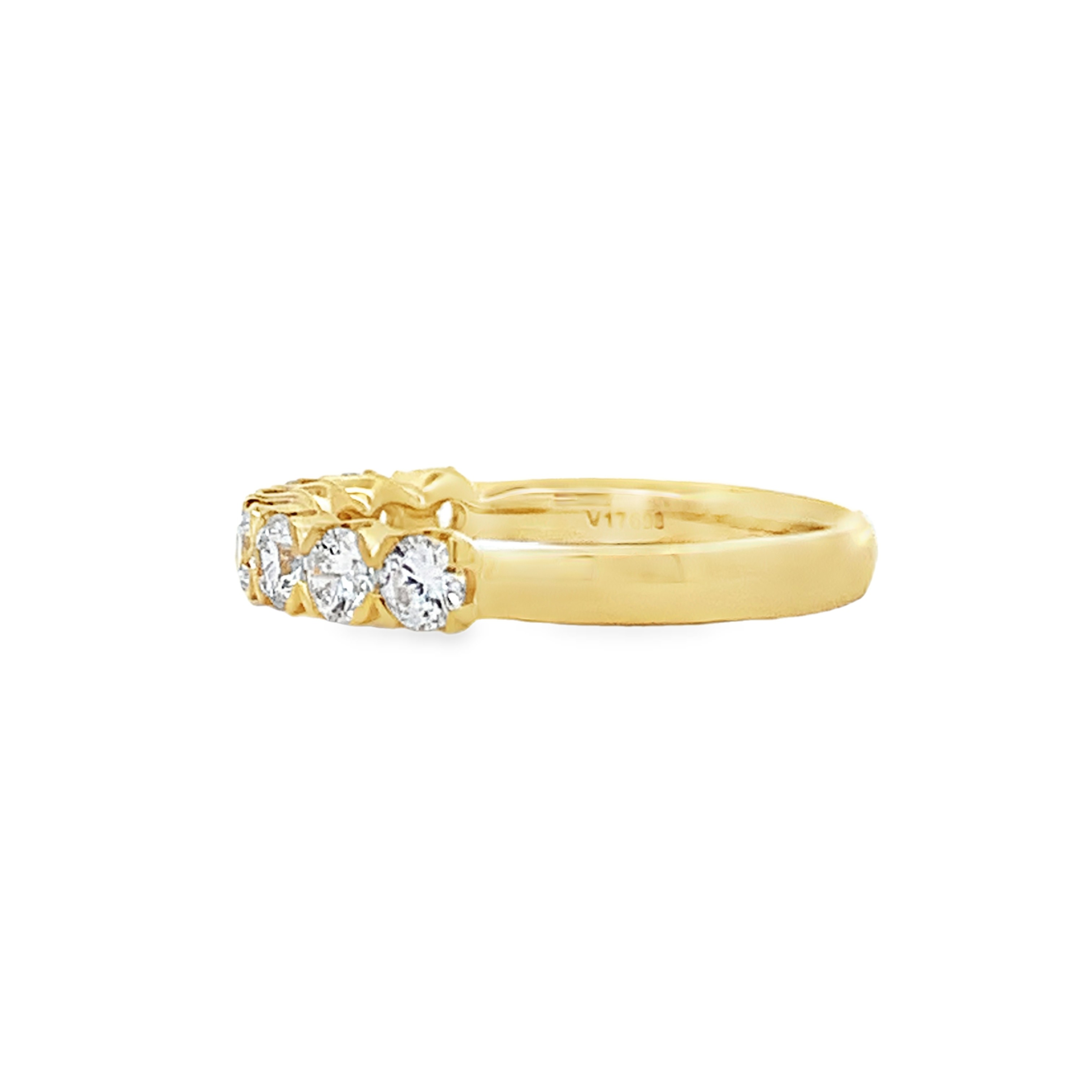 Christopher Designs 18K Yellow Gold 8-Stone Crisscut Diamond Anniversary Band