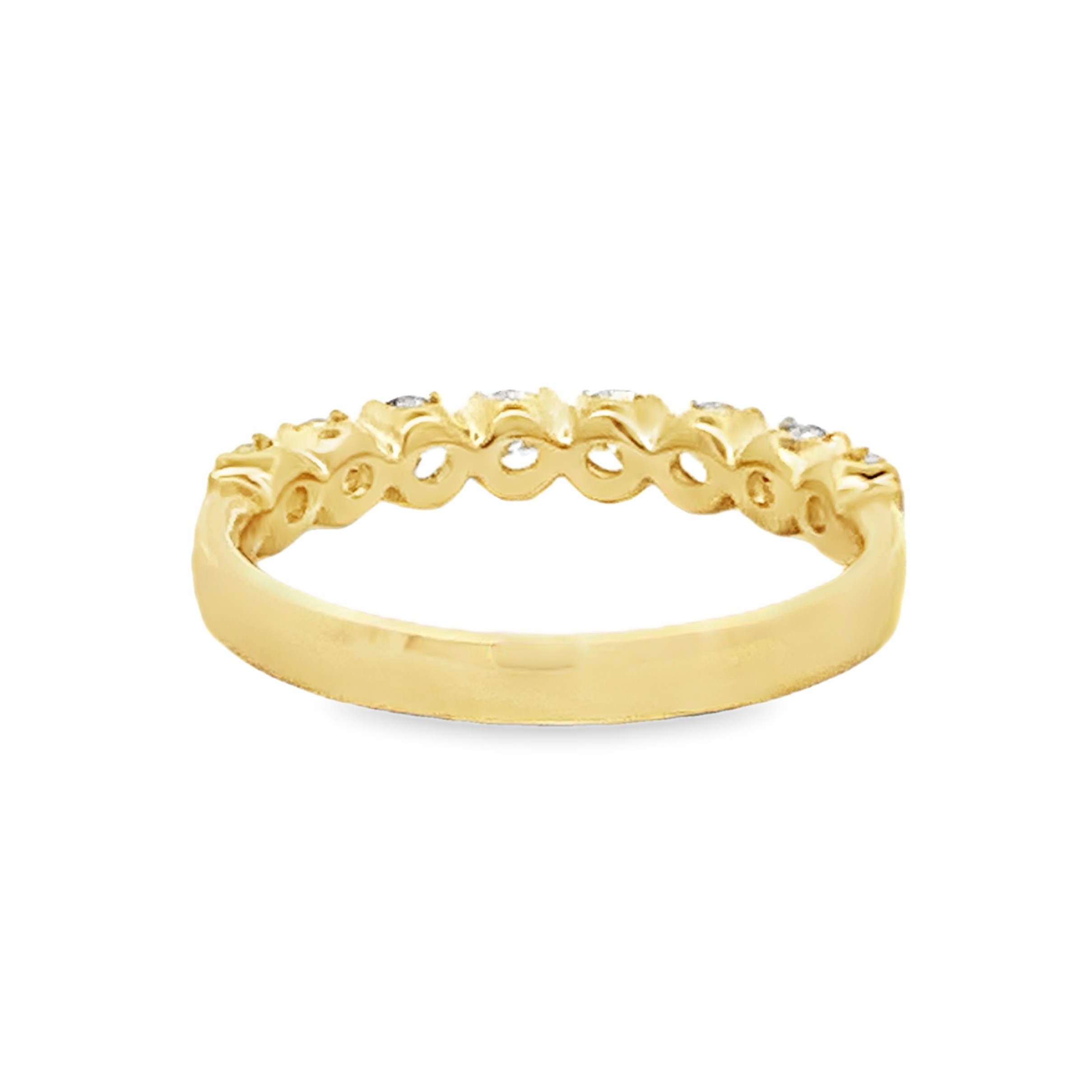 Christopher Designs 18K Yellow Gold 8-Stone Crisscut Diamond Anniversary Band