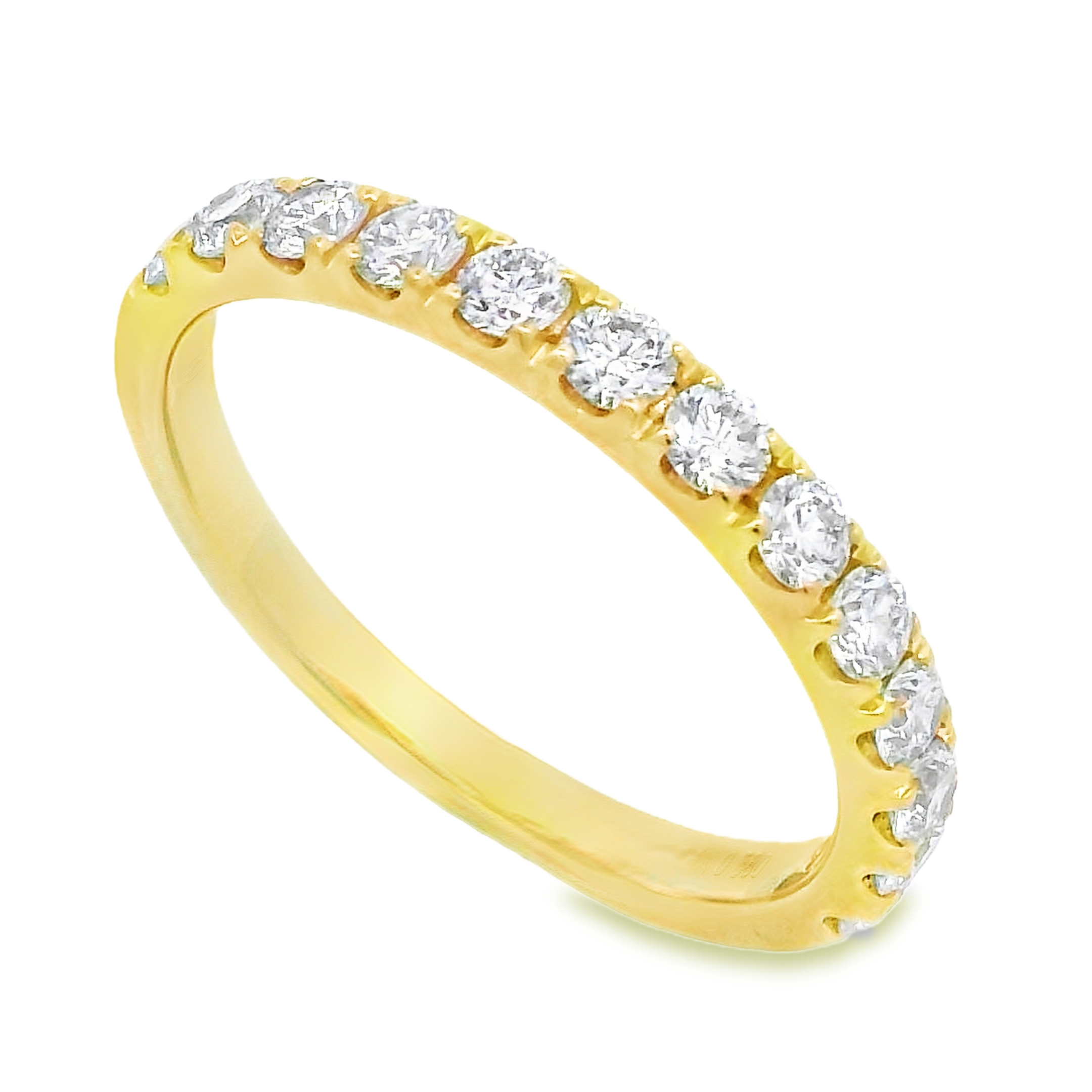 14K Yellow Gold Half Carat Diamond Anniversary Band