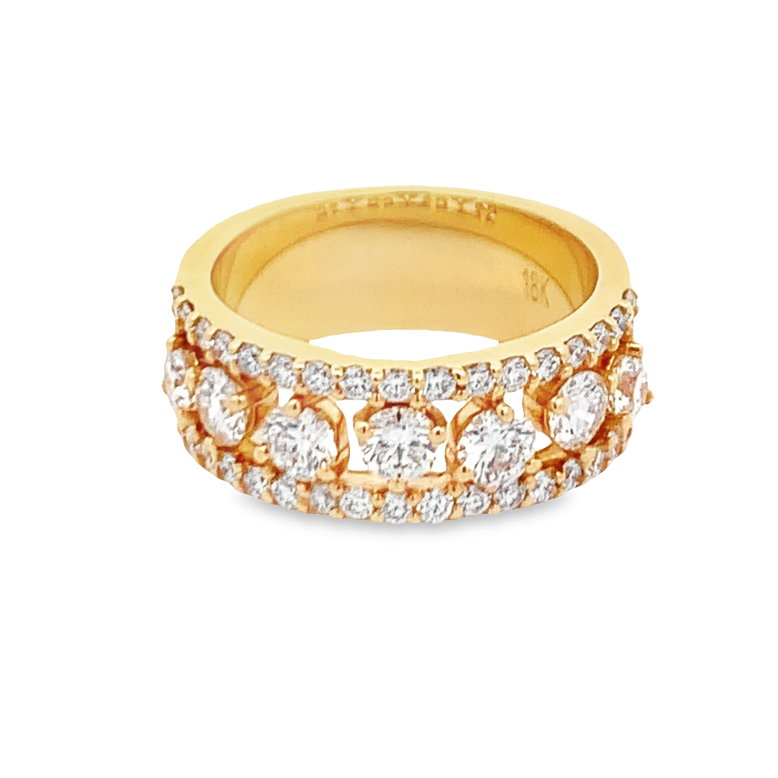 Romanza 18K Yellow Gold Diamond Half Anniversary Band