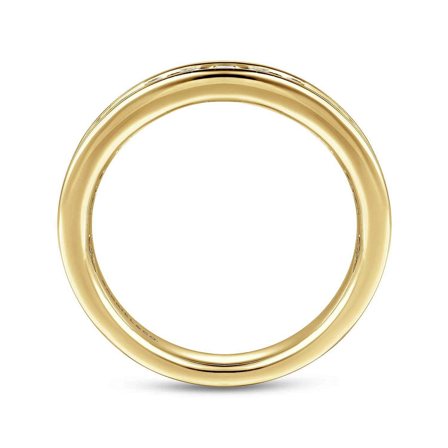 Gabriel & Co. 14K Yellow Gold Channel Set Diamond 3/4 Anniversary Band