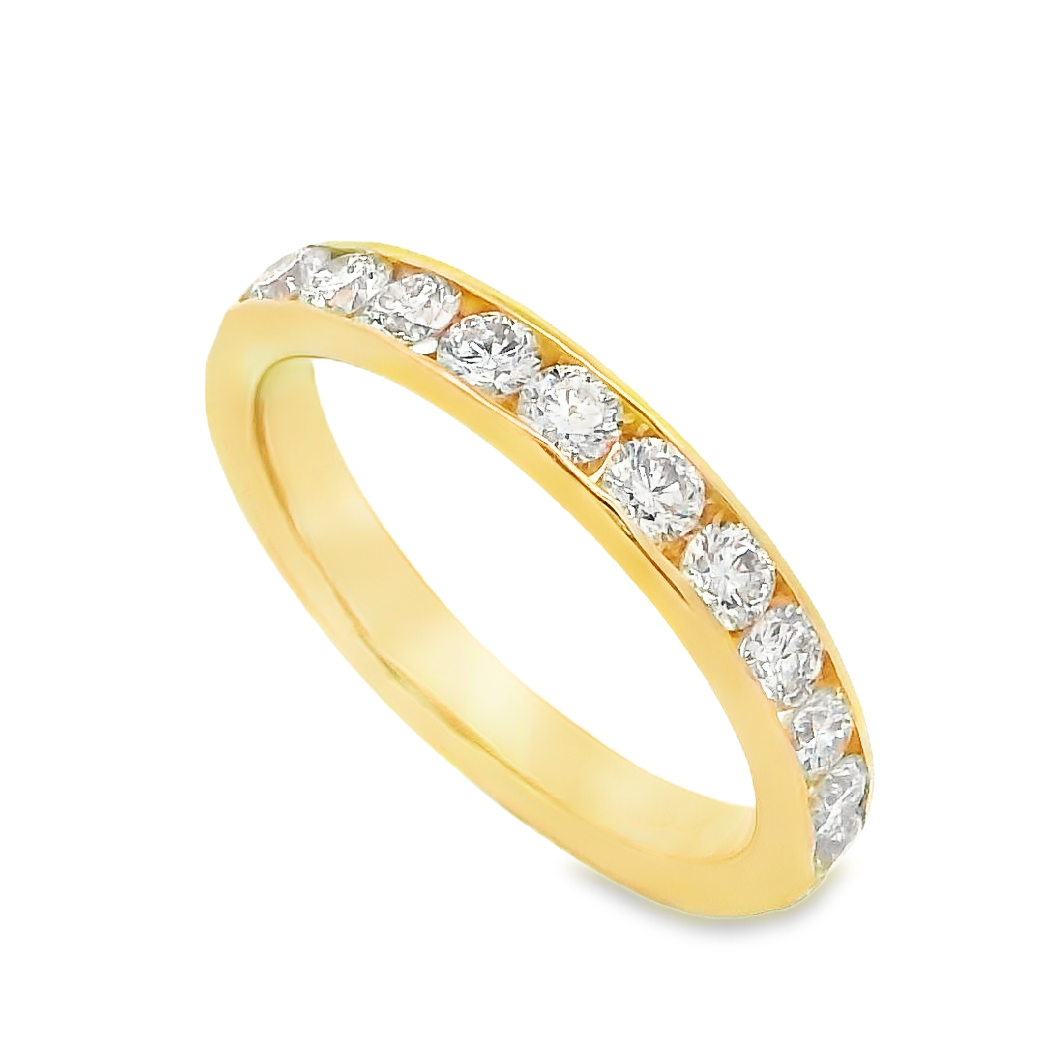 Roman Jewelers Signature 14K Yellow Gold 3/4-Carat Channel Set Diamond Band