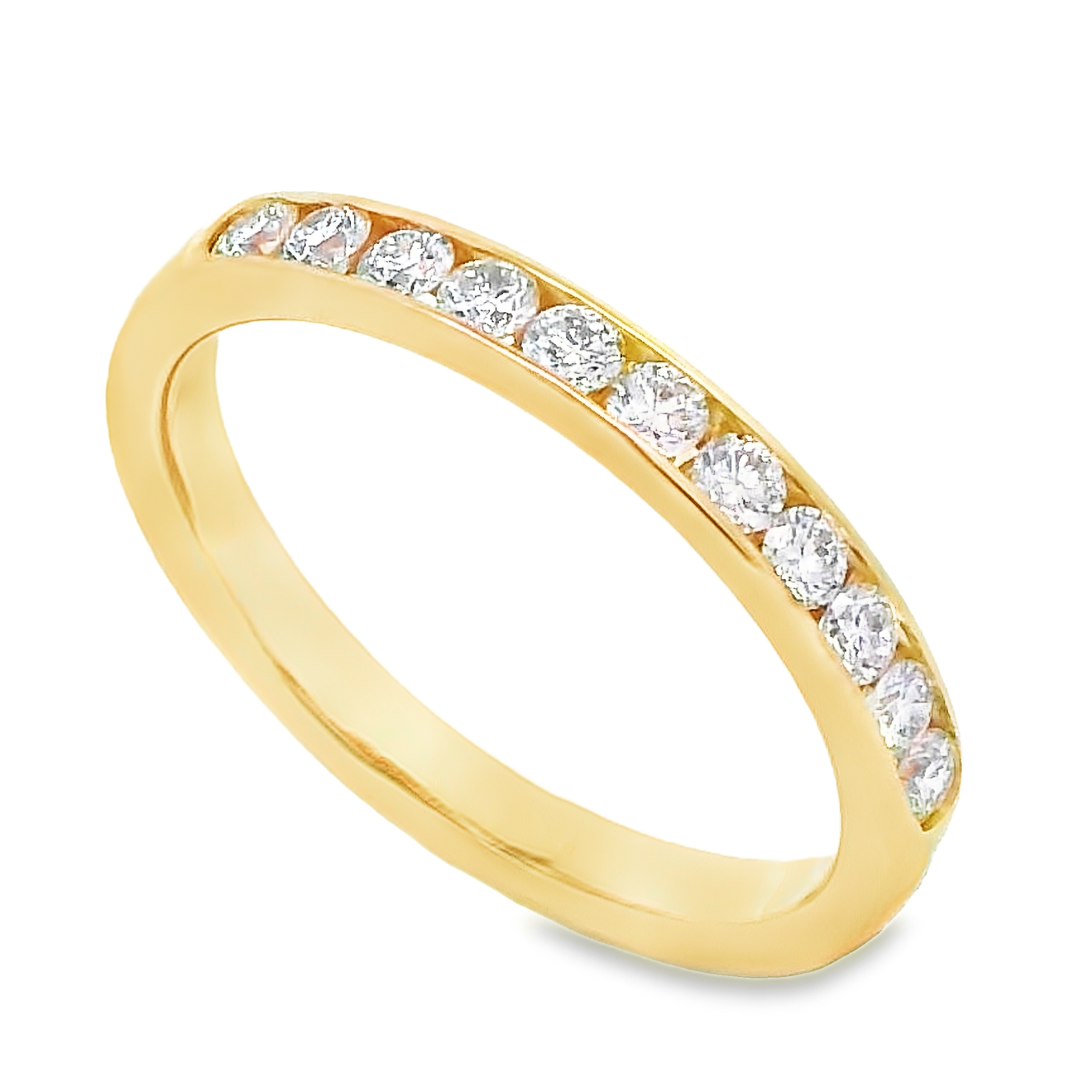 Roman Jewelers Signature 14K Yellow Gold 1/3-Carat Channel Set Diamond Band