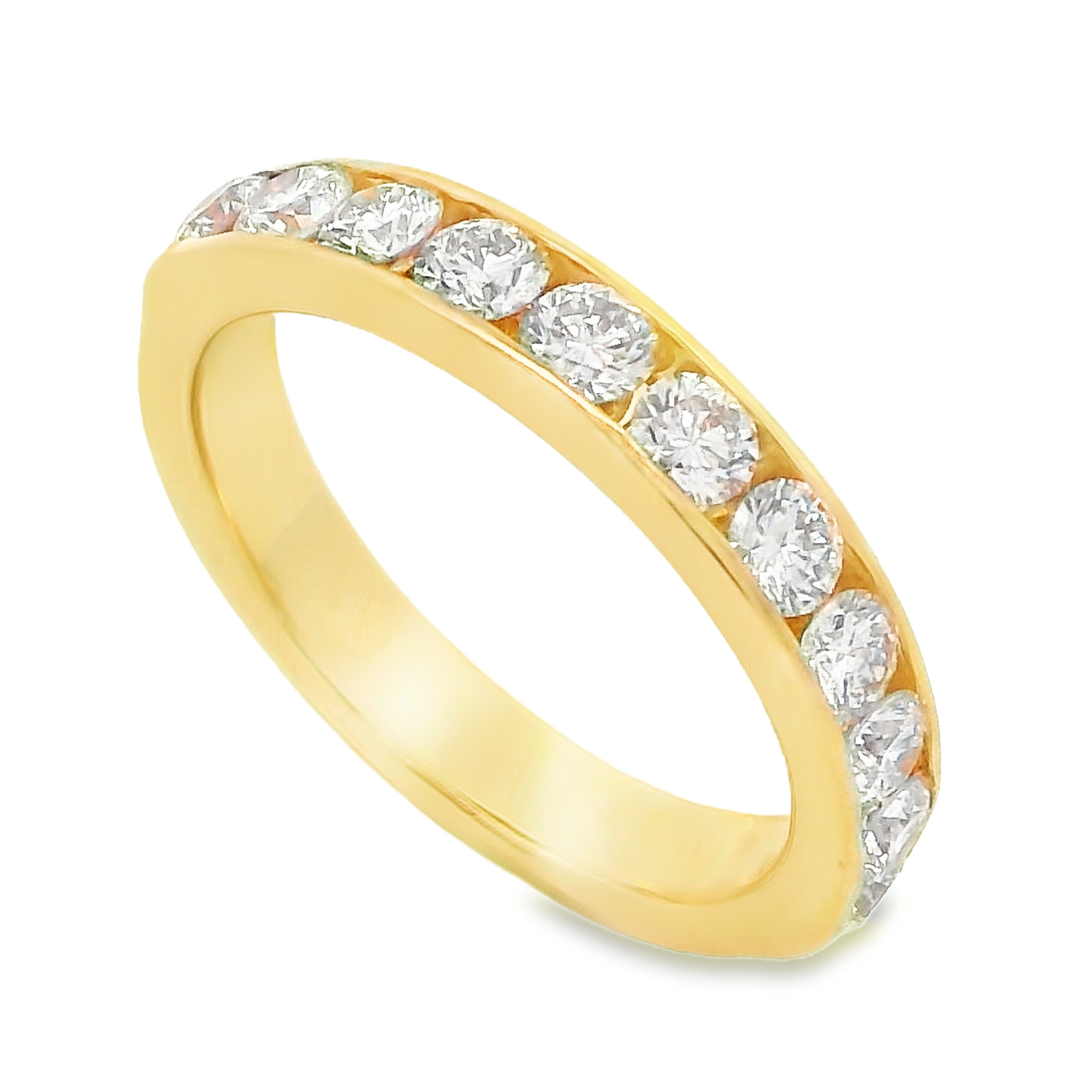 Roman Jewelers Signature 14K Yellow Gold 1-Carat Channel Set Diamond Band