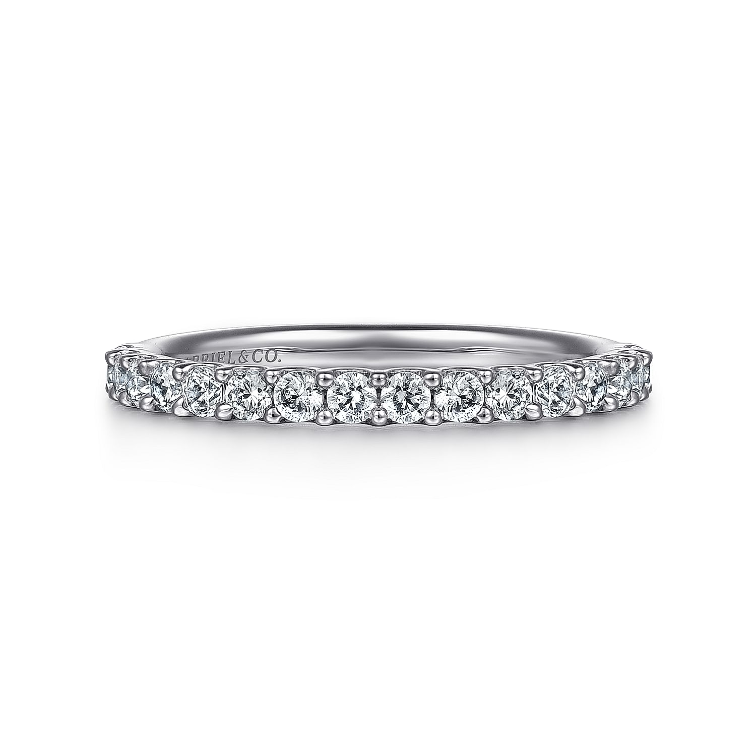 Gabriel & Co.14K White Gold Diamond Half Anniversary Band