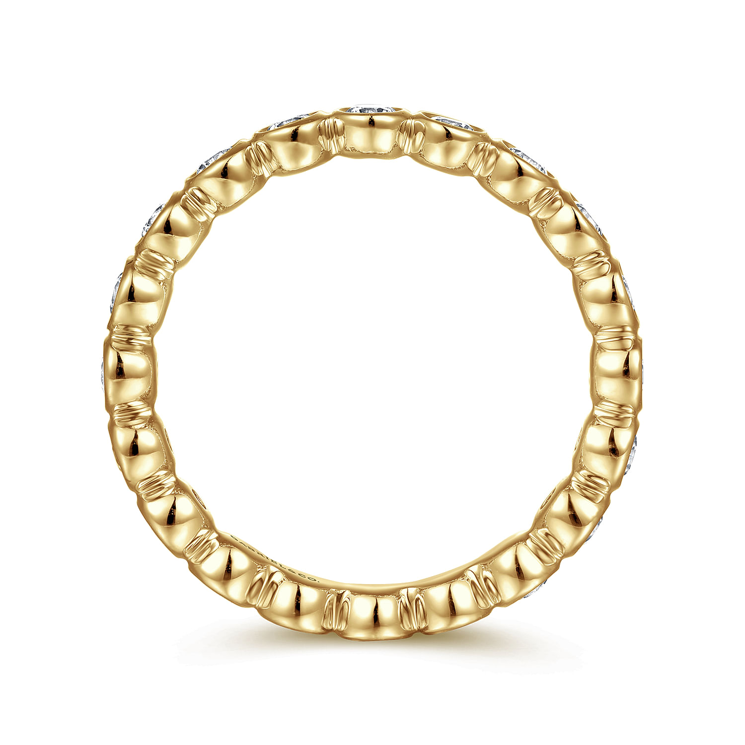 Gabriel & Co. 14K Yellow Gold Bezel Diamond Eternity Band