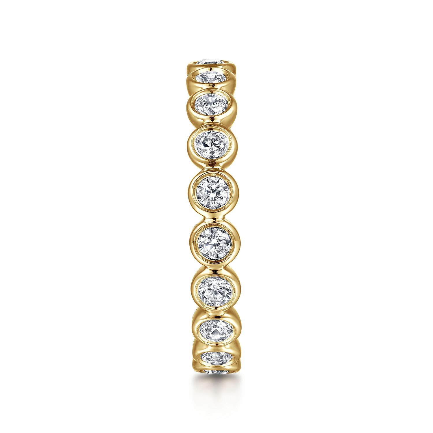 Gabriel & Co. 14K Yellow Gold Bezel Diamond Eternity Band