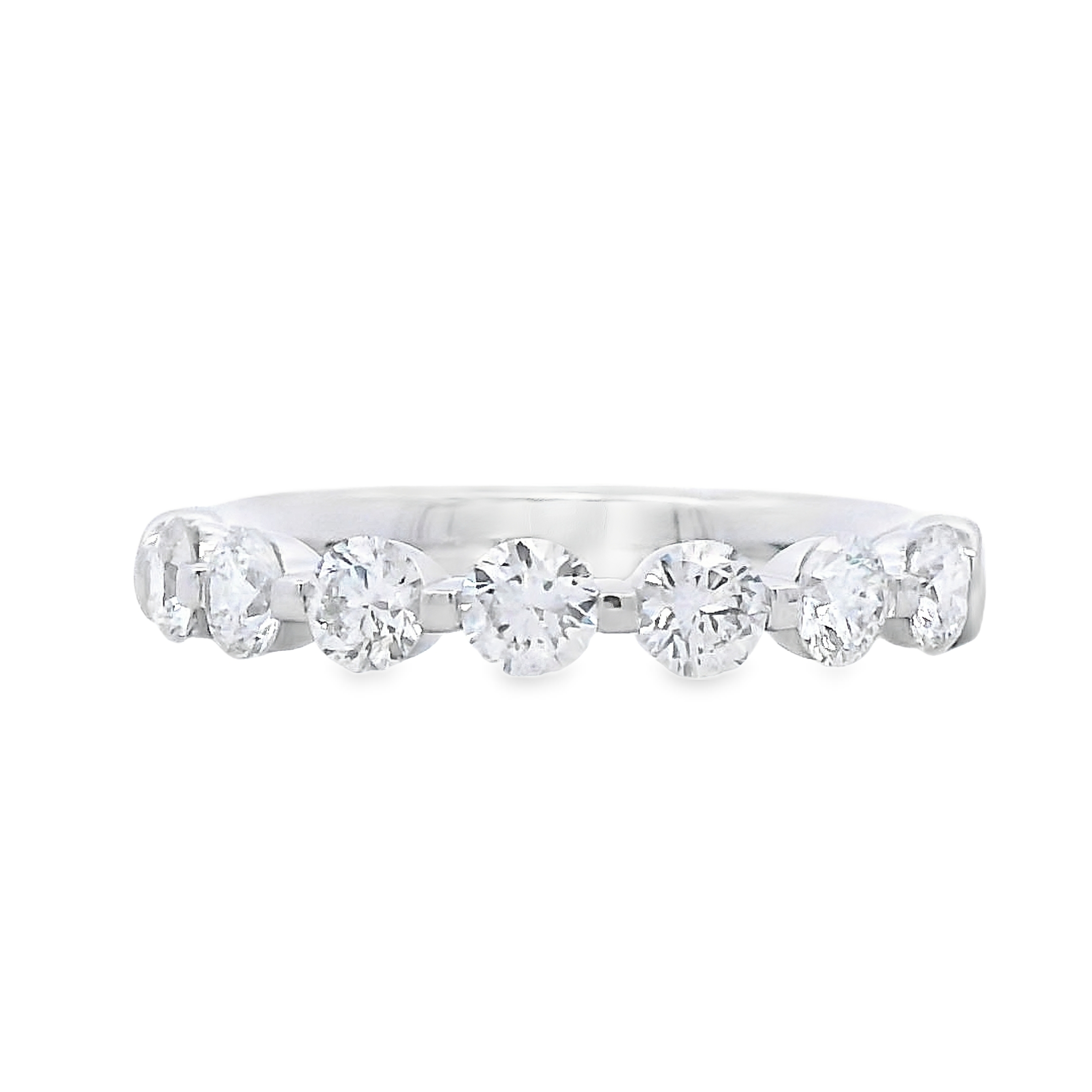 Romanza 14K White Gold 7-Stone Shared-Prong Diamond Band