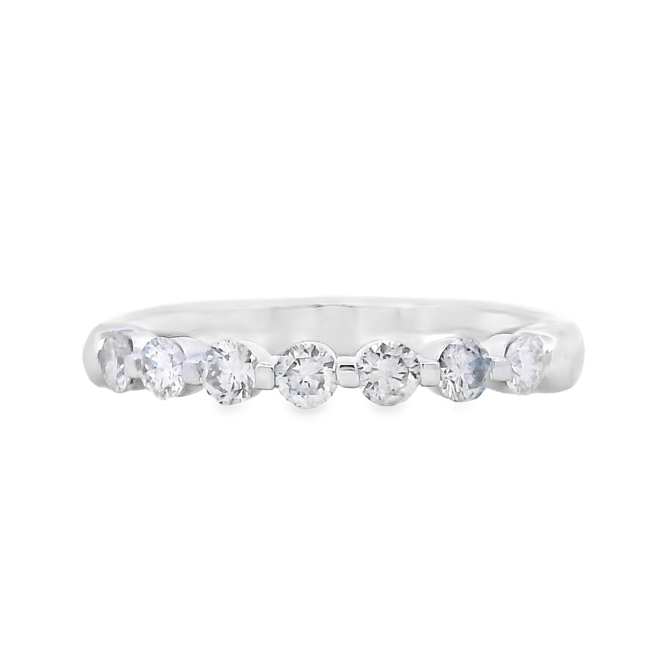 Romanza 14K White Gold Half-Carat 7-Stone Diamond Band