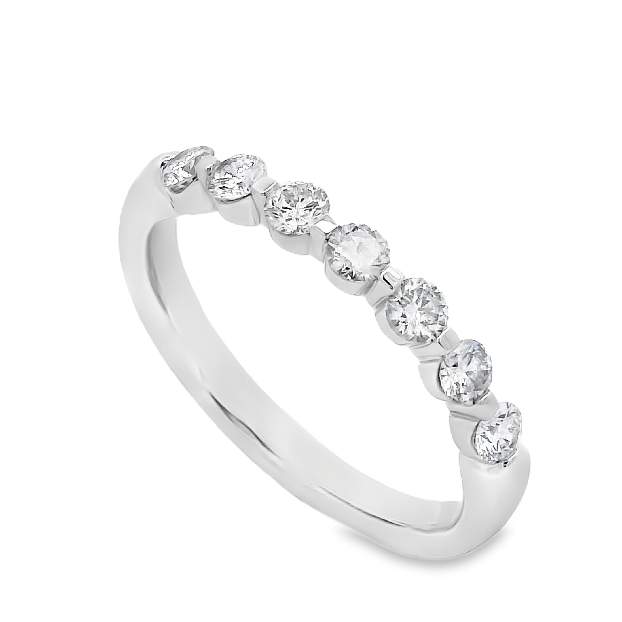 Romanza 14K White Gold Half-Carat 7-Stone Diamond Band