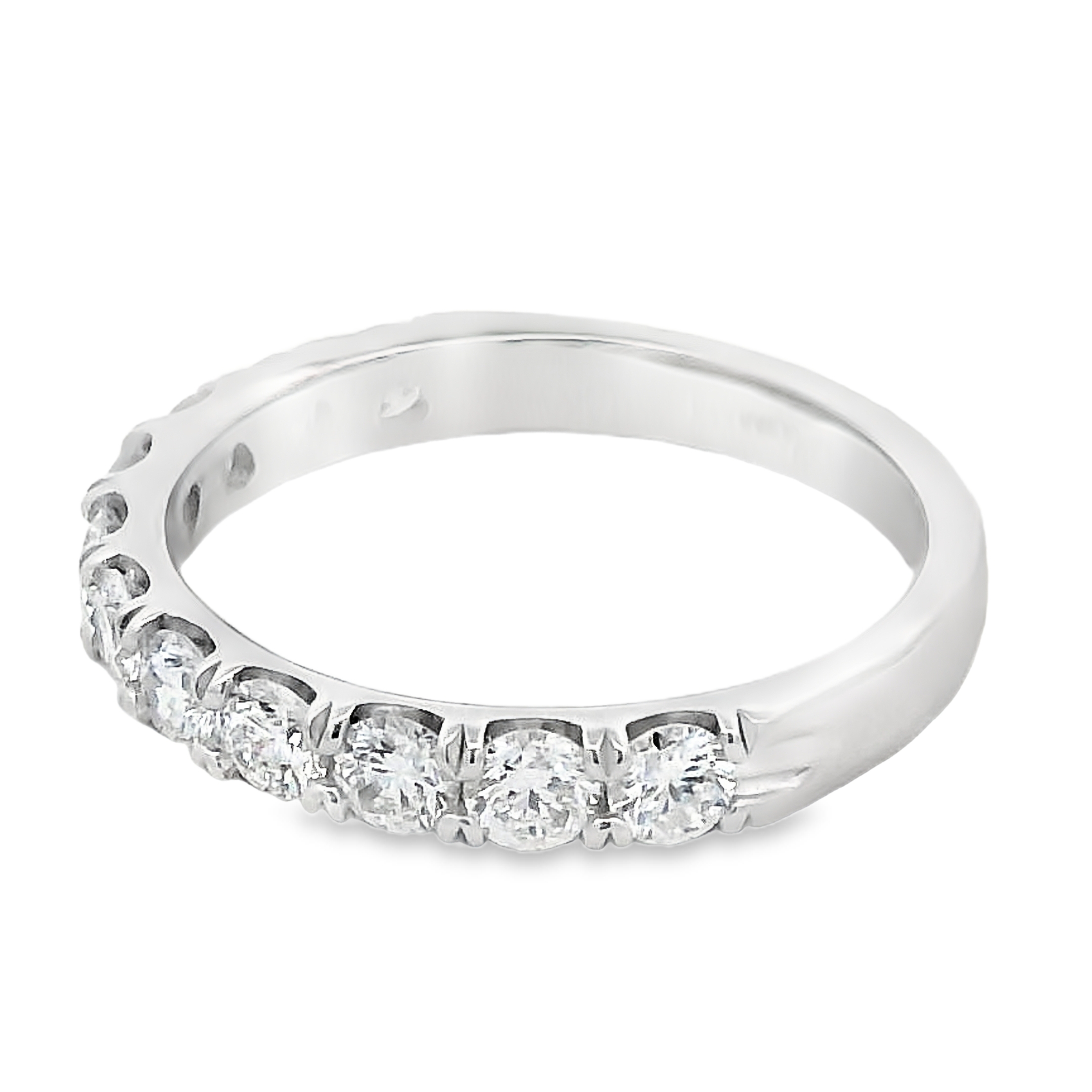 Roman Jewelers Signature 14K White Gold 1-Carat Diamond 11-Stone Anniversary Band