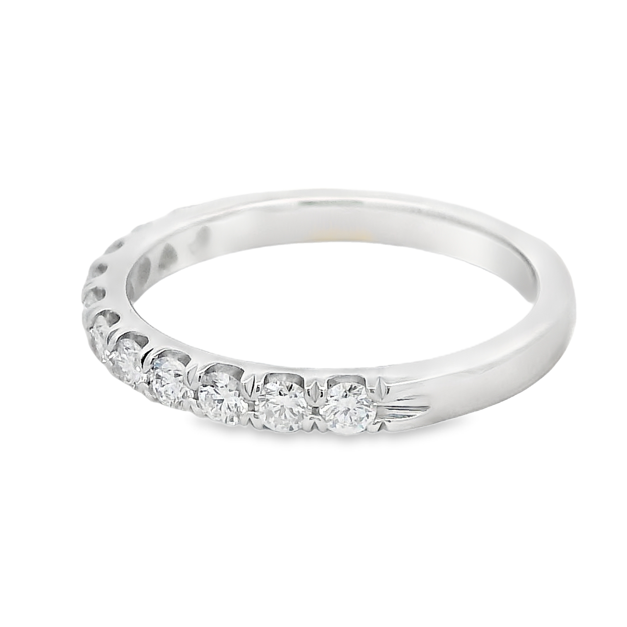 Roman Jewelers Signature 14K White Gold 1/2-Carat Diamond Half Anniversary Band