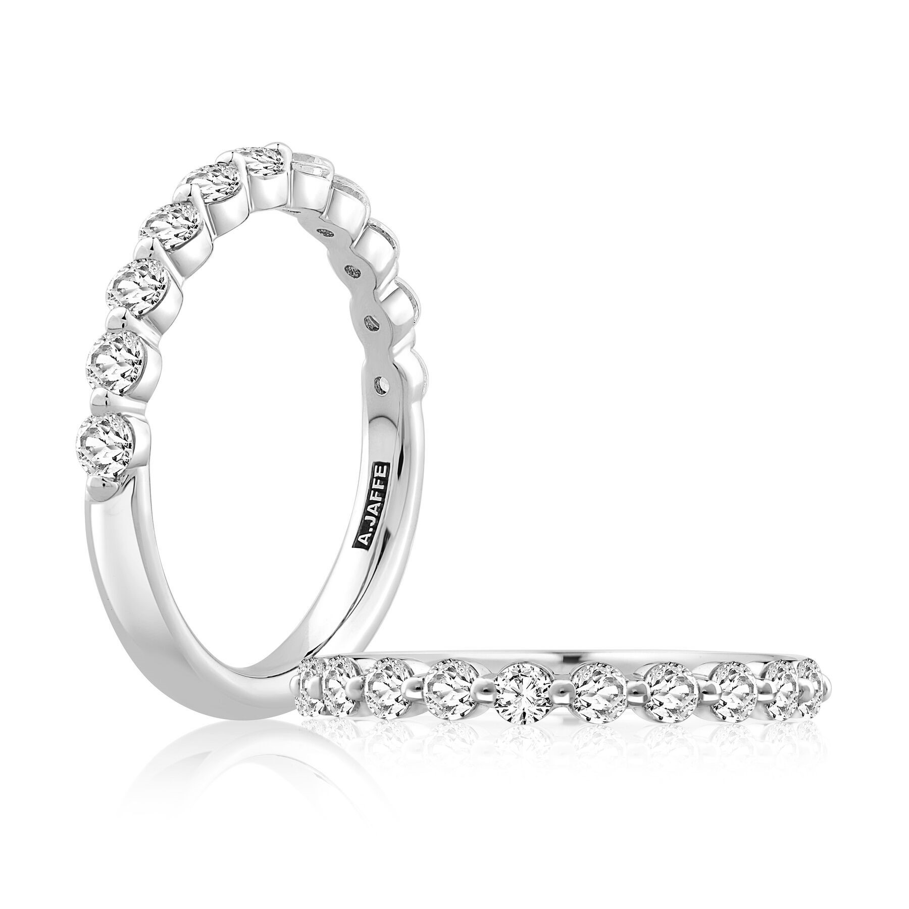 A. Jaffe 14K Yellow Gold Shared-Prong Diamond Half Anniversary Band