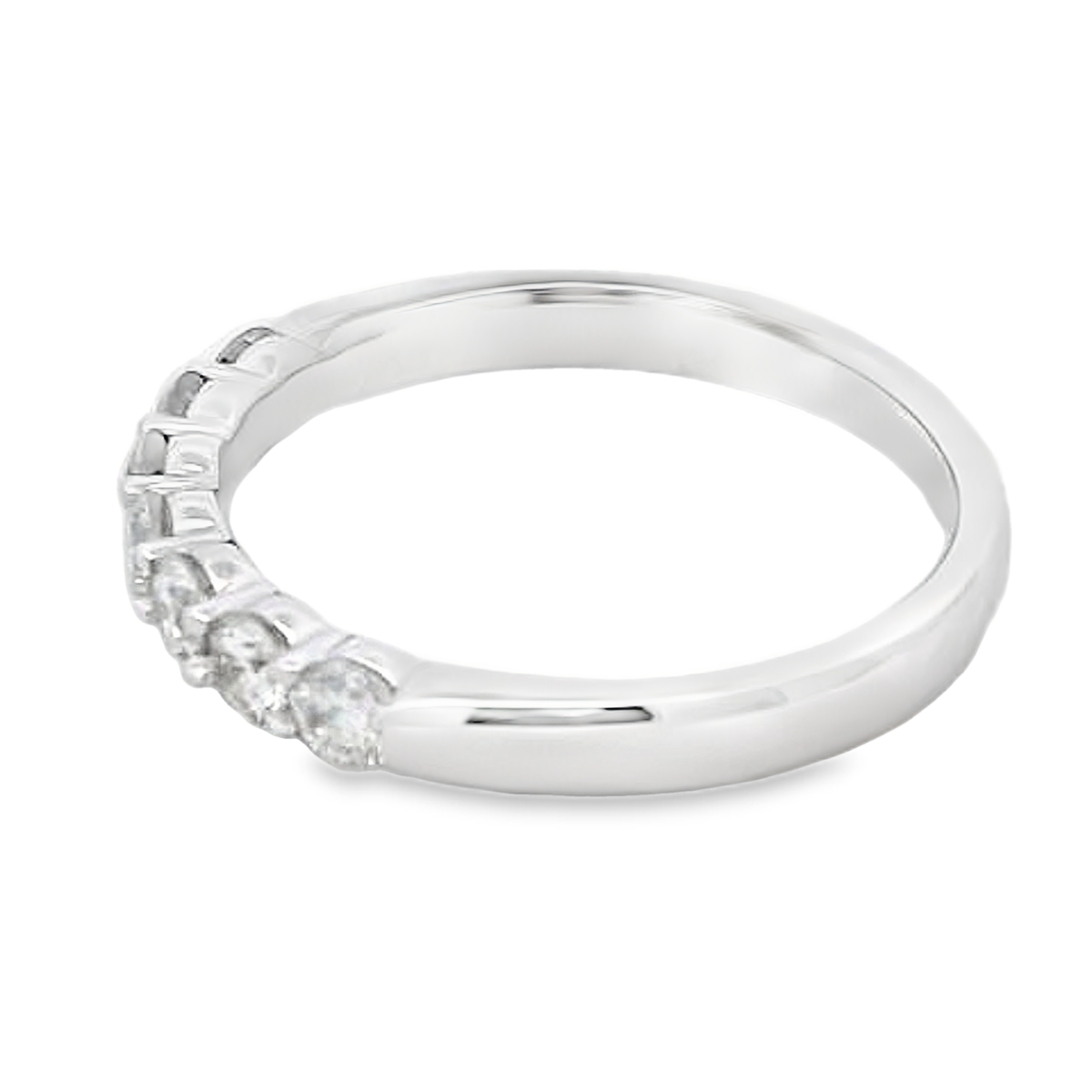 14K White Gold 1/2-Carat 7 Stone Diamond Anniversary Band