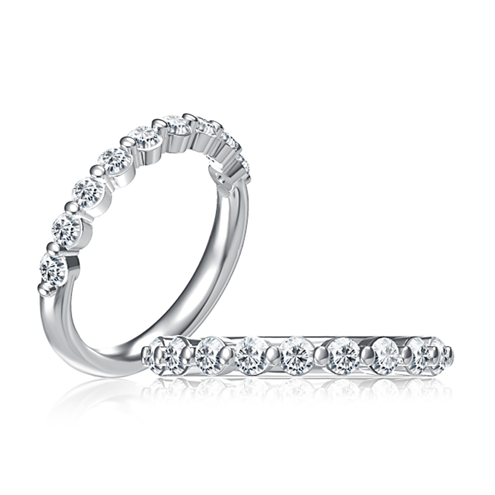 A. Jaffe Platinum Diamond Bubble Half Anniversary Band