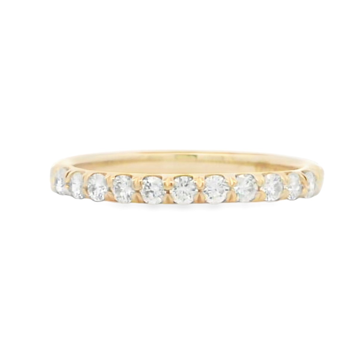 Roman Jewelers Signature 14K Yellow Gold 1/3-Carat Diamond 11-Stone Anniversary Band