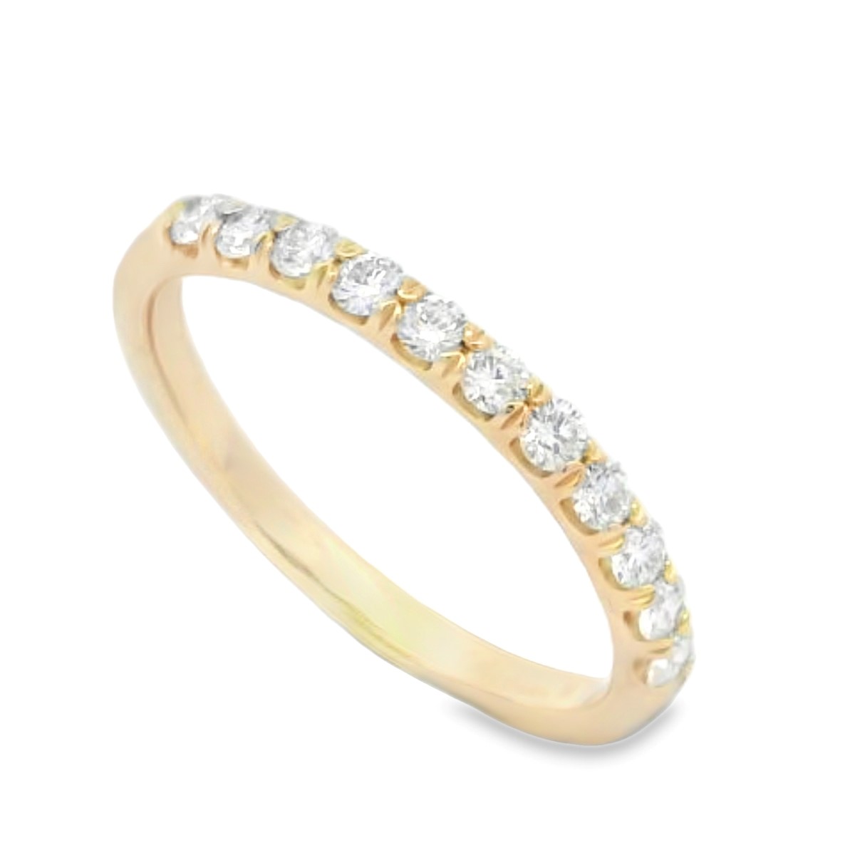 Roman Jewelers Signature 14K Yellow Gold 1/3-Carat Diamond 11-Stone Anniversary Band