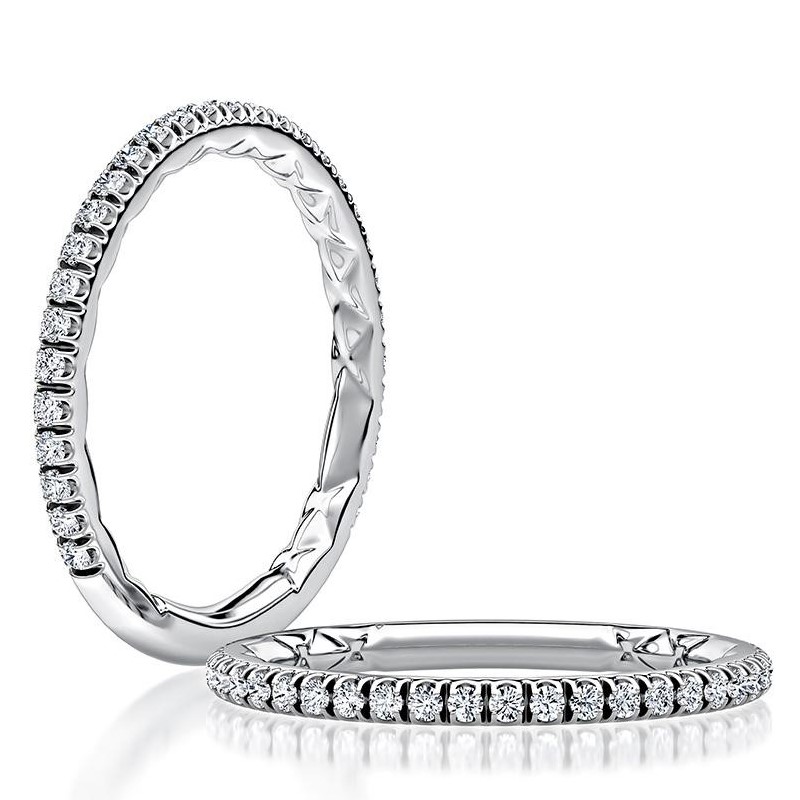 A. Jaffe 14K White Gold Diamond 3/4 Anniversary Band