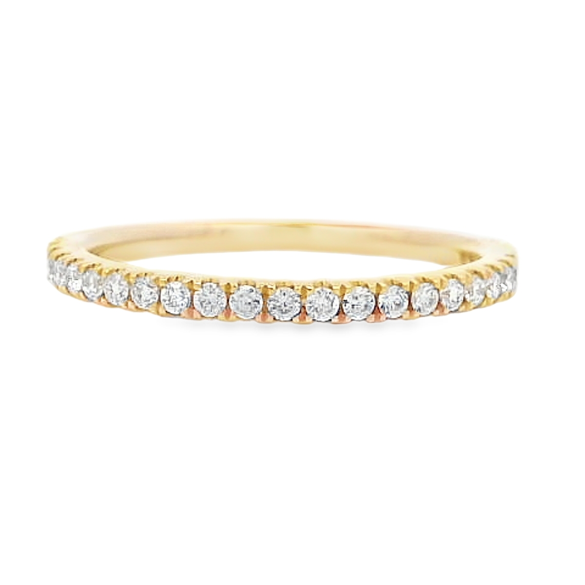 18K Yellow Gold Diamond Half Anniversary Band