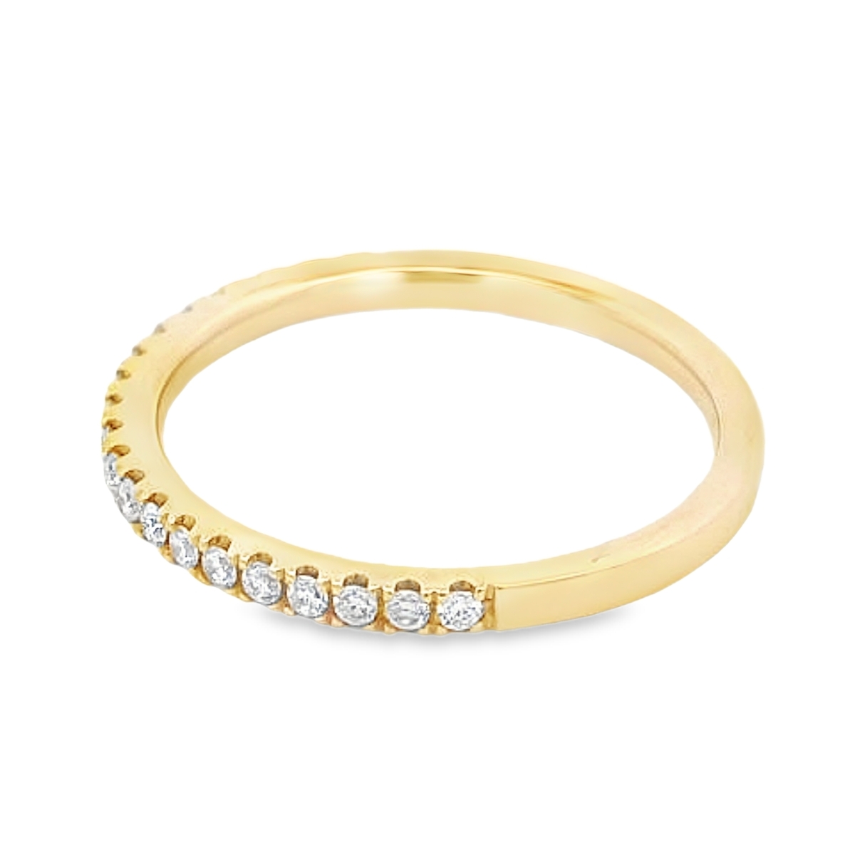 18K Yellow Gold Diamond Half Anniversary Band