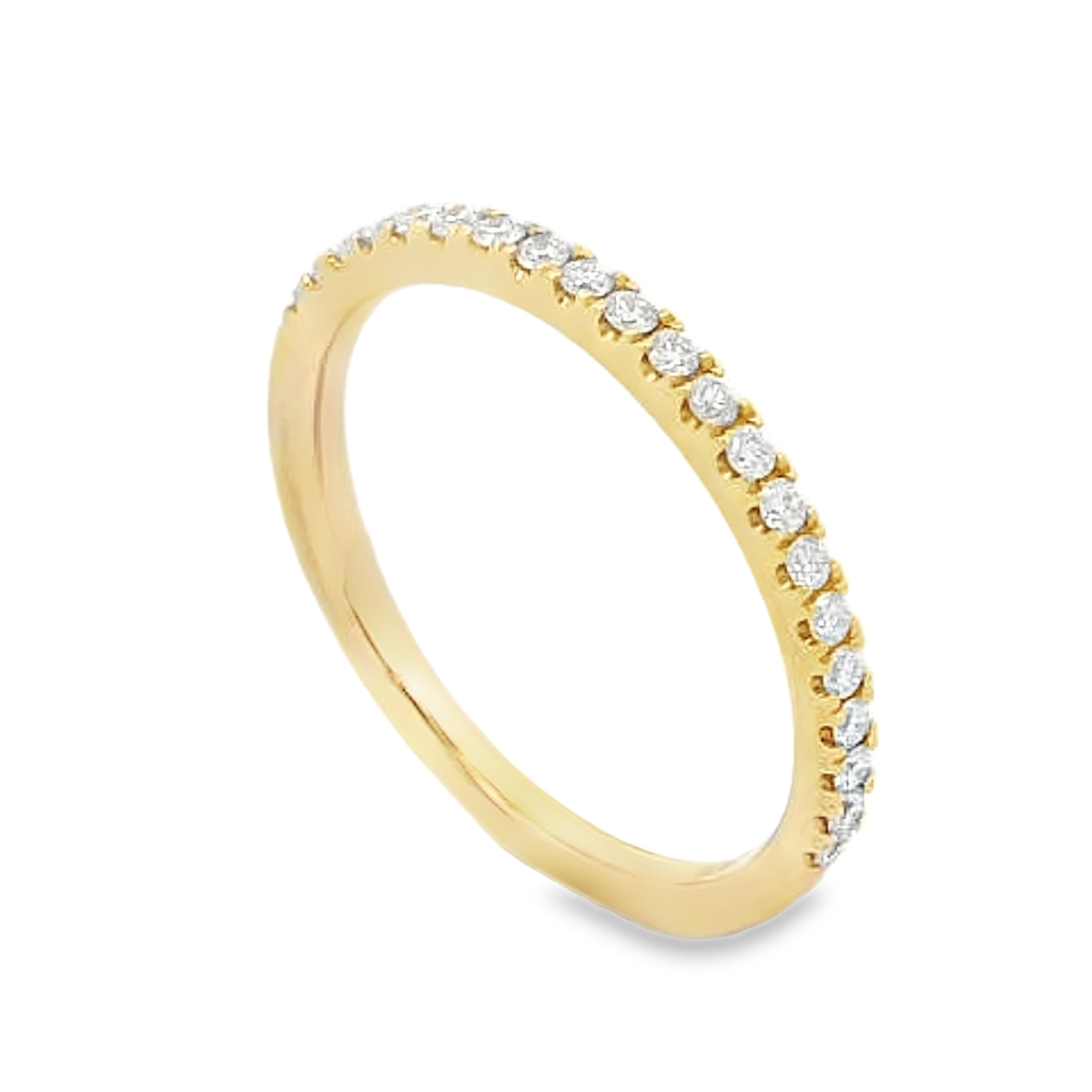 18K Yellow Gold Diamond Half Anniversary Band