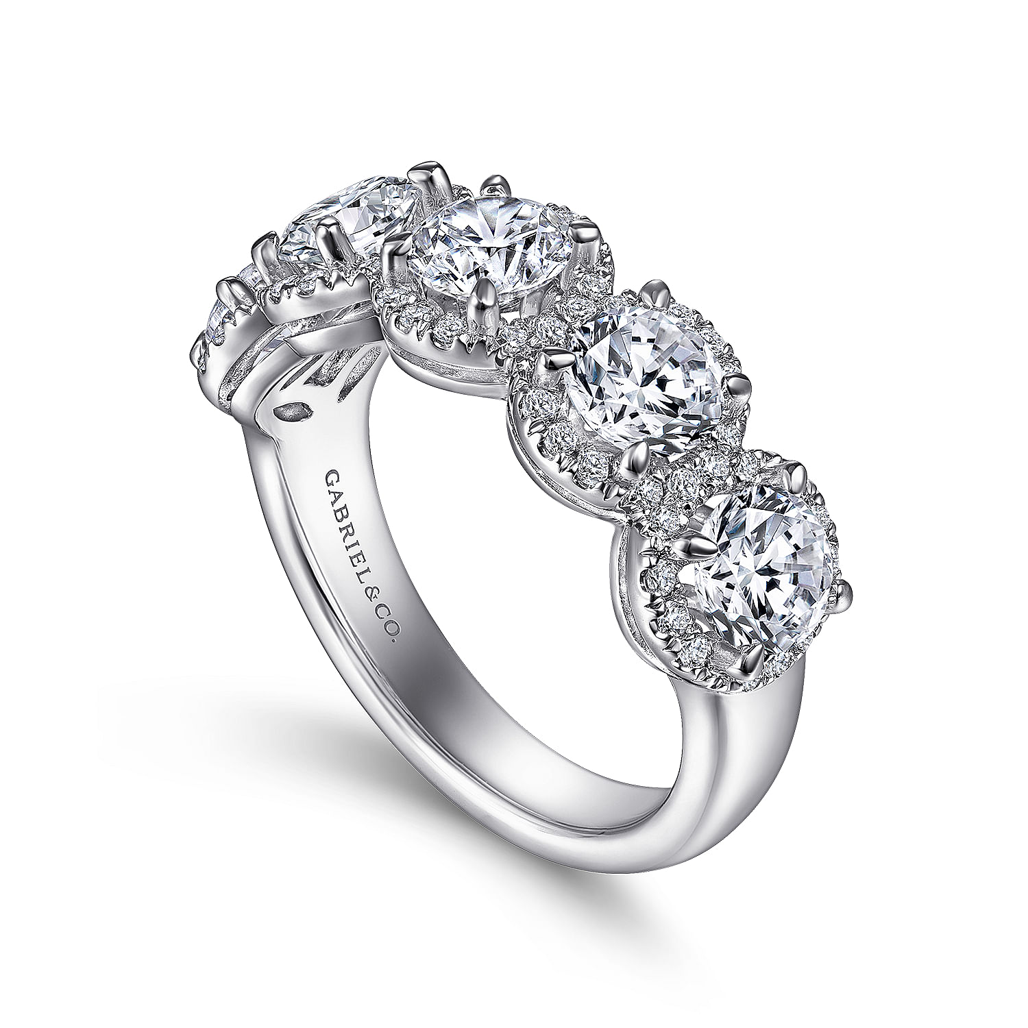 Gabriel & Co.14K White Gold 5-Stone Diamond Anniversary Band
