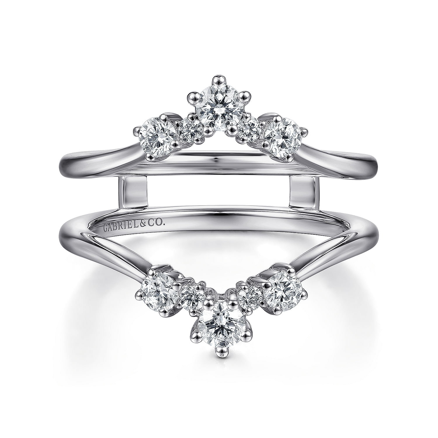 Gabriel & Co. 14K White Gold Diamond Ring Enhancer