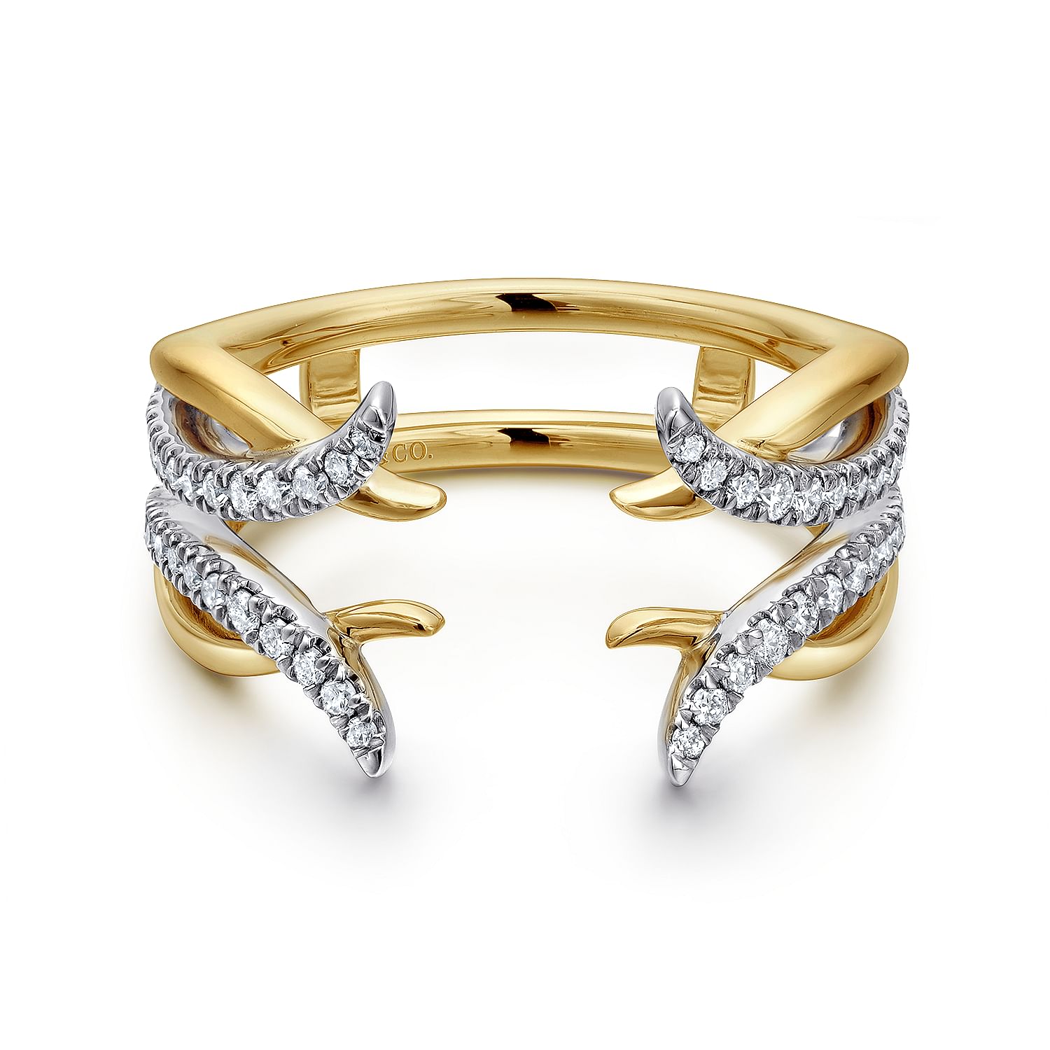 Gabriel & Co. 14K Two-Tone Freeform Diamond Enhancer