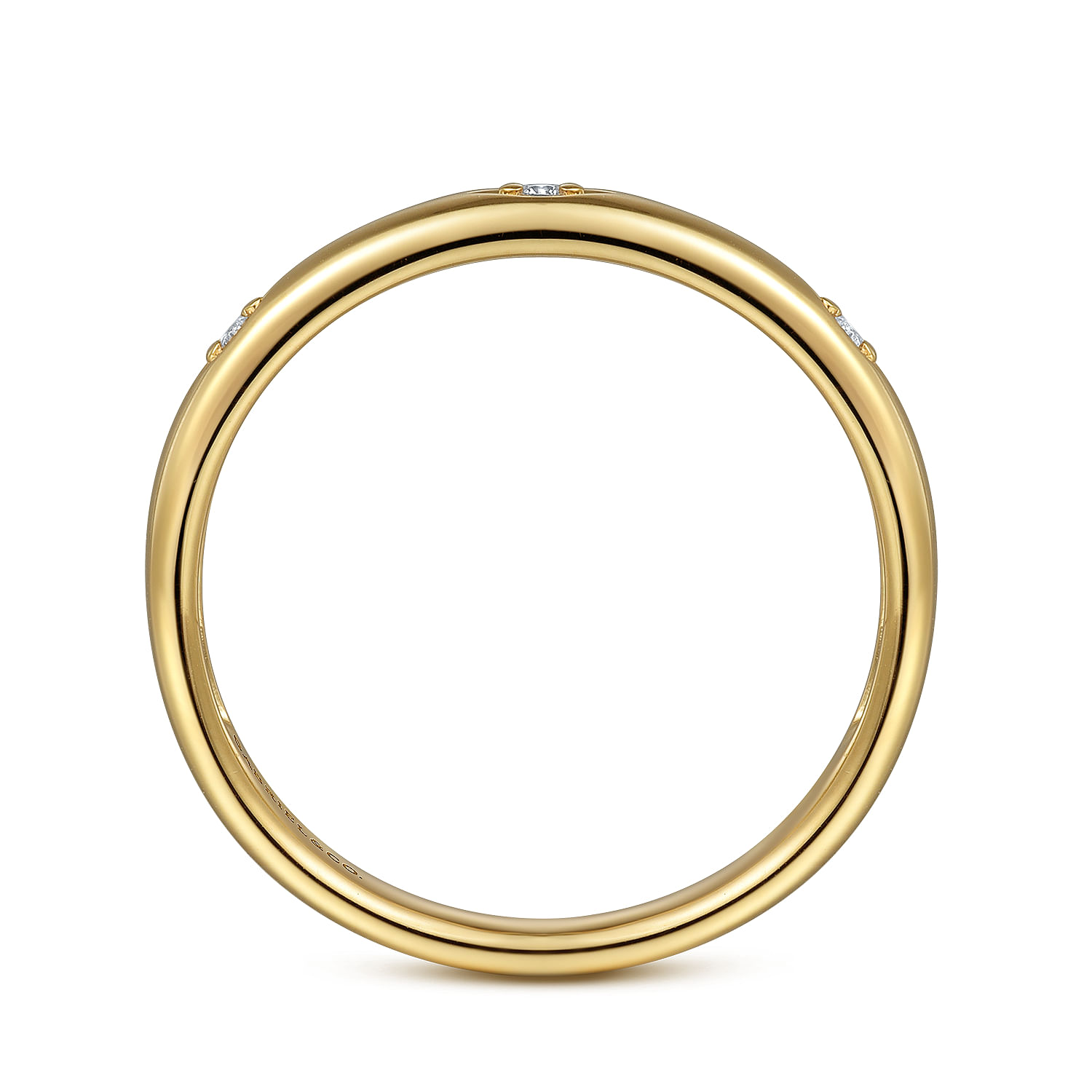 Gabriel & Co. 14K Yellow Gold Inset Diamond Stackable Ring
