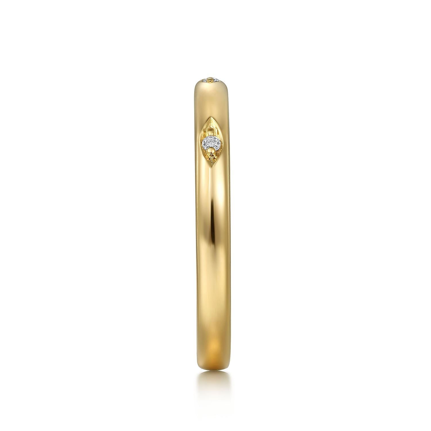 Gabriel & Co. 14K Yellow Gold Inset Diamond Stackable Ring