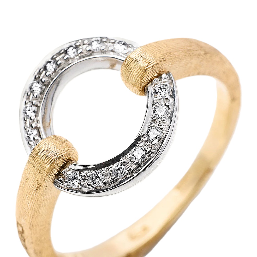 Marco Bicego 18K  Jaipur Gold Stackable Circle Ring with Diamonds