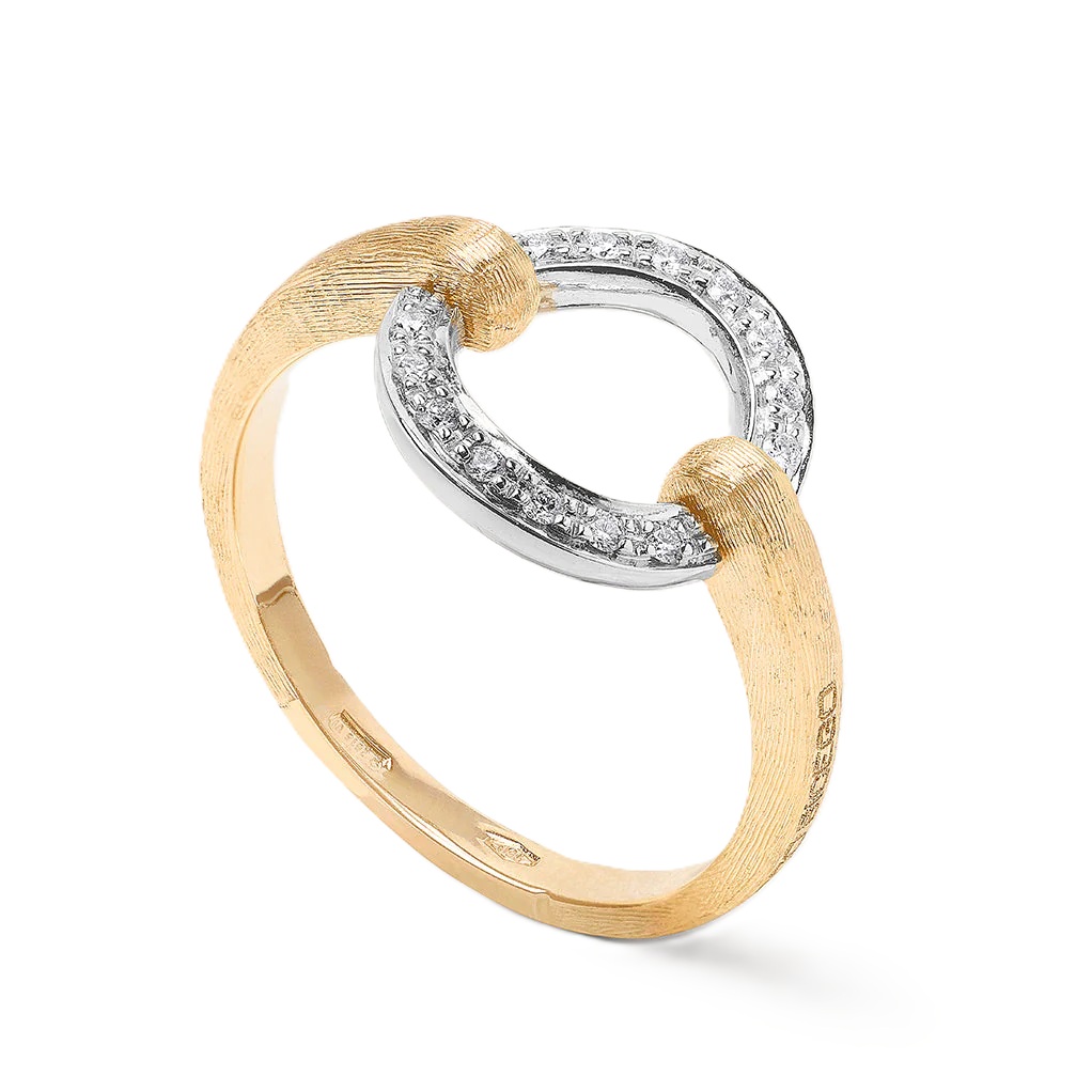 Marco Bicego 18K  Jaipur Gold Stackable Circle Ring with Diamonds