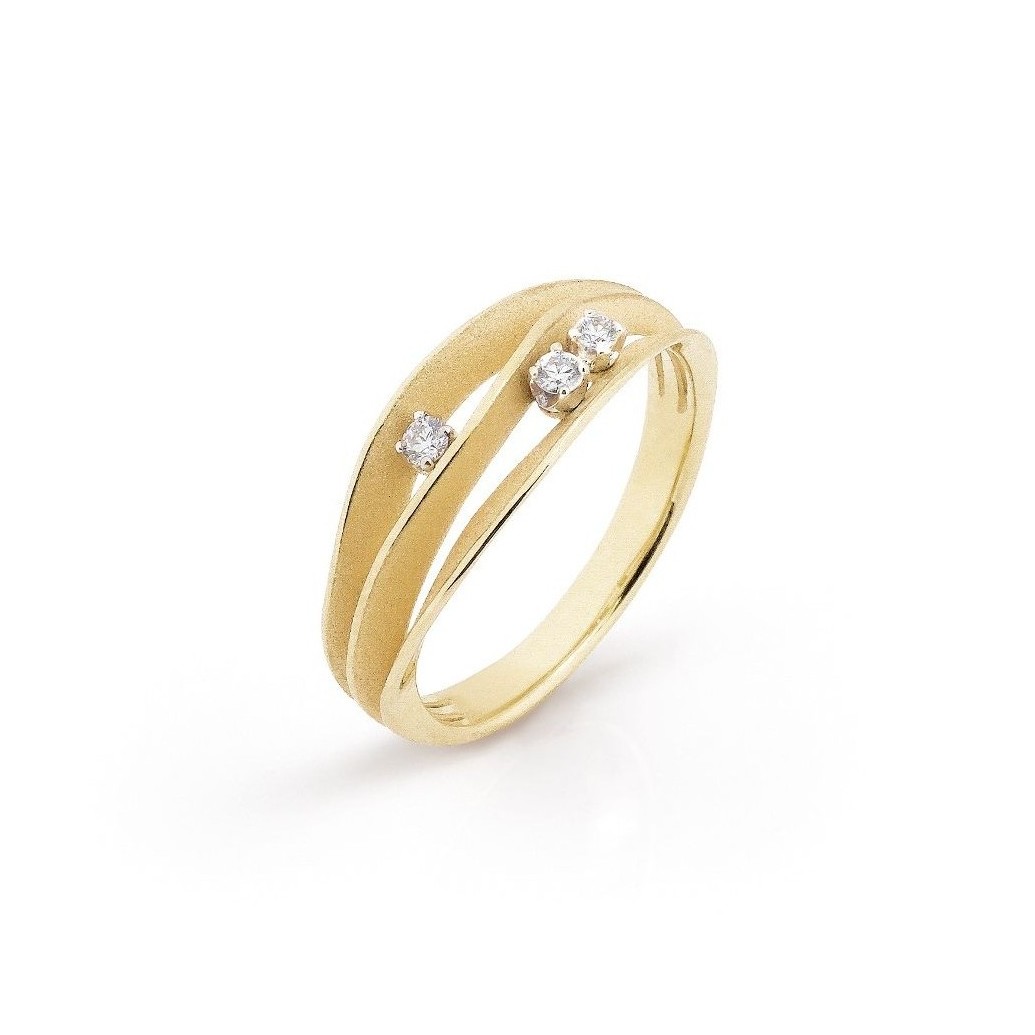Cammilli 18K Yellow Sunrise Gold Diamond Ring