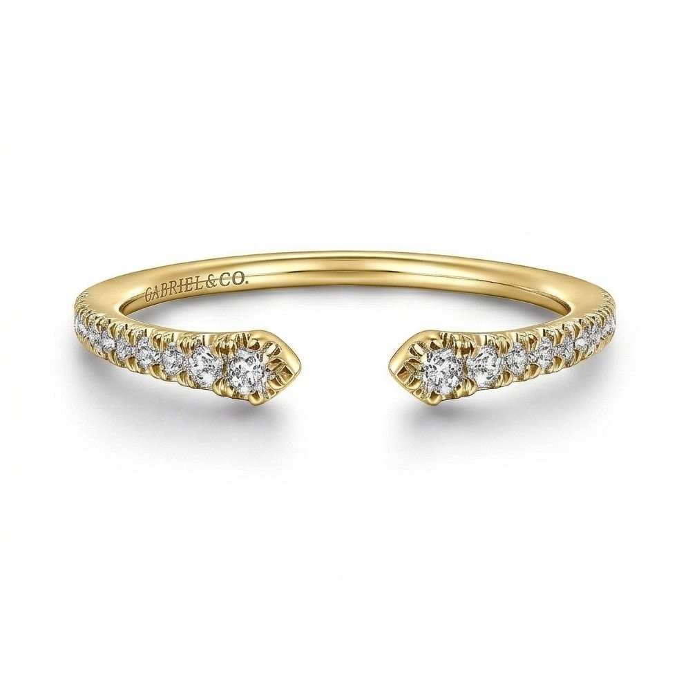Gabriel & Co. 14K Stackable Open Diamond Ring