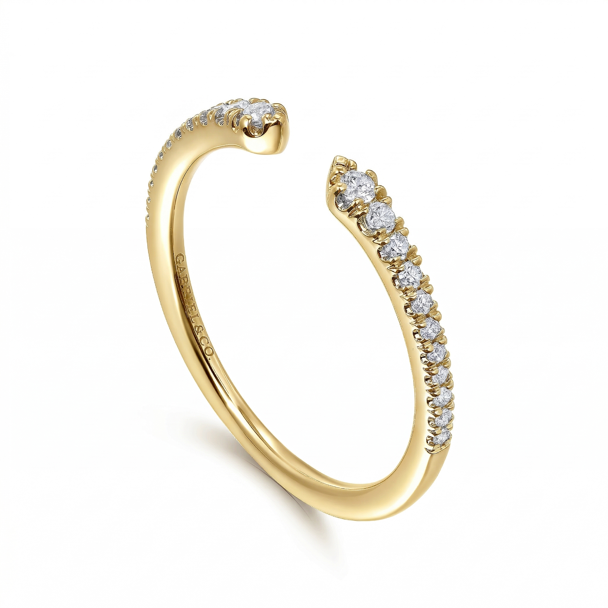 Gabriel & Co. 14K Stackable Open Diamond Ring