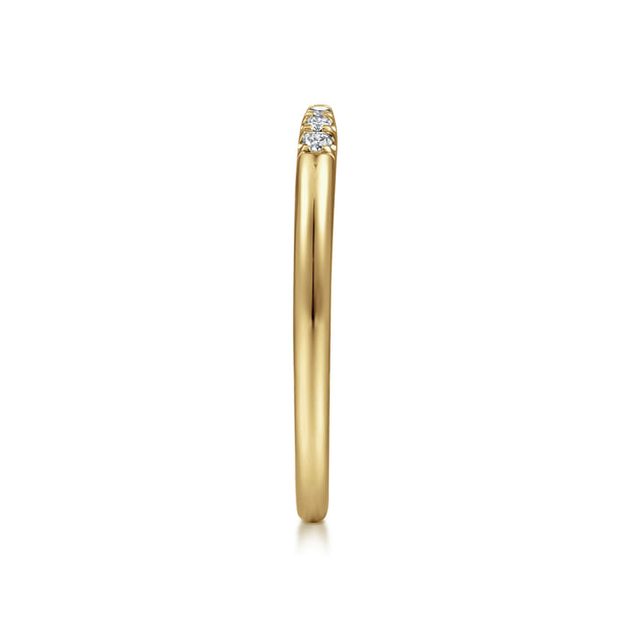 Gabriel & Co. 14K Yellow Gold Open Diamond Stackable Ring