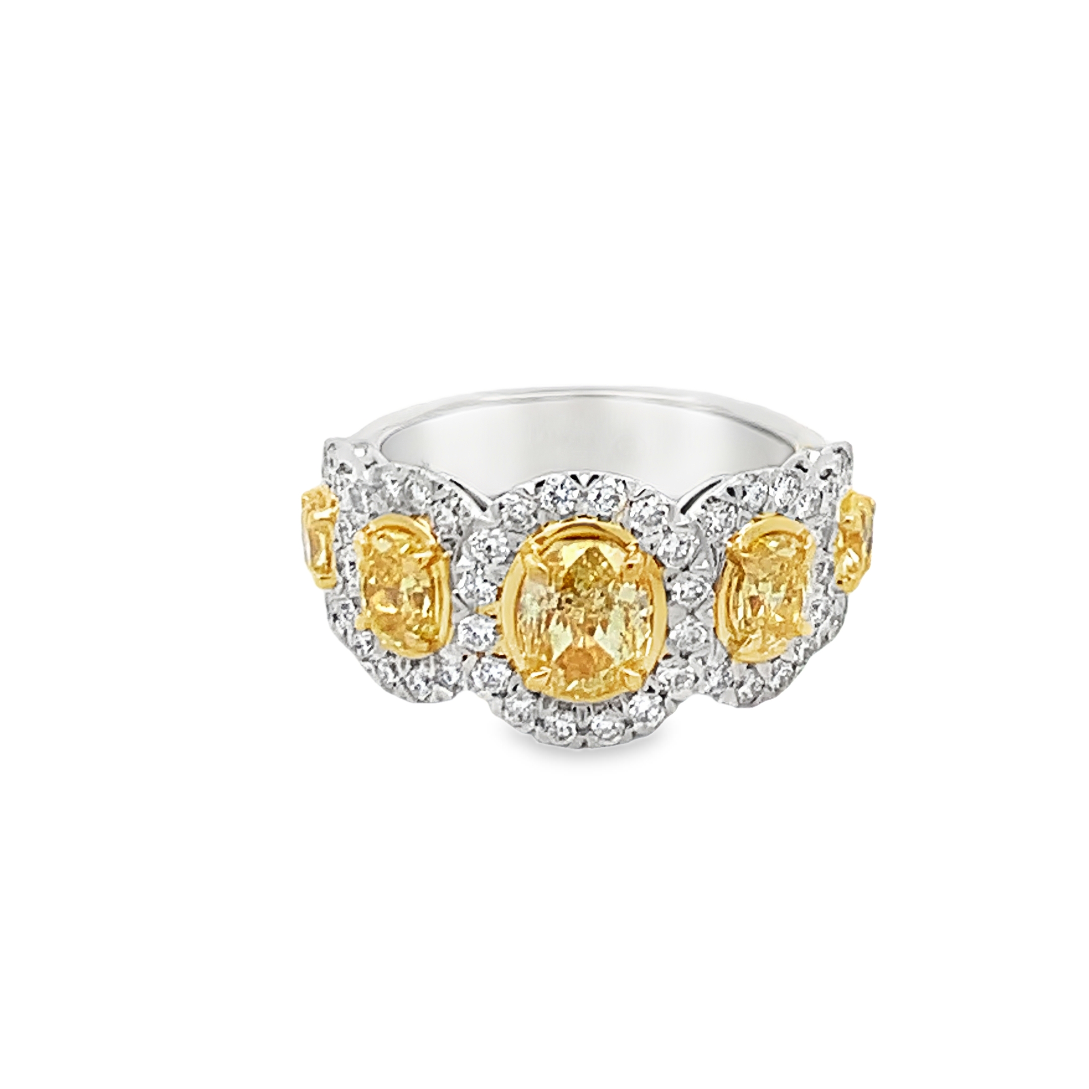 Christopher Designs 18K Two-Tone Yellow Diamond Ring