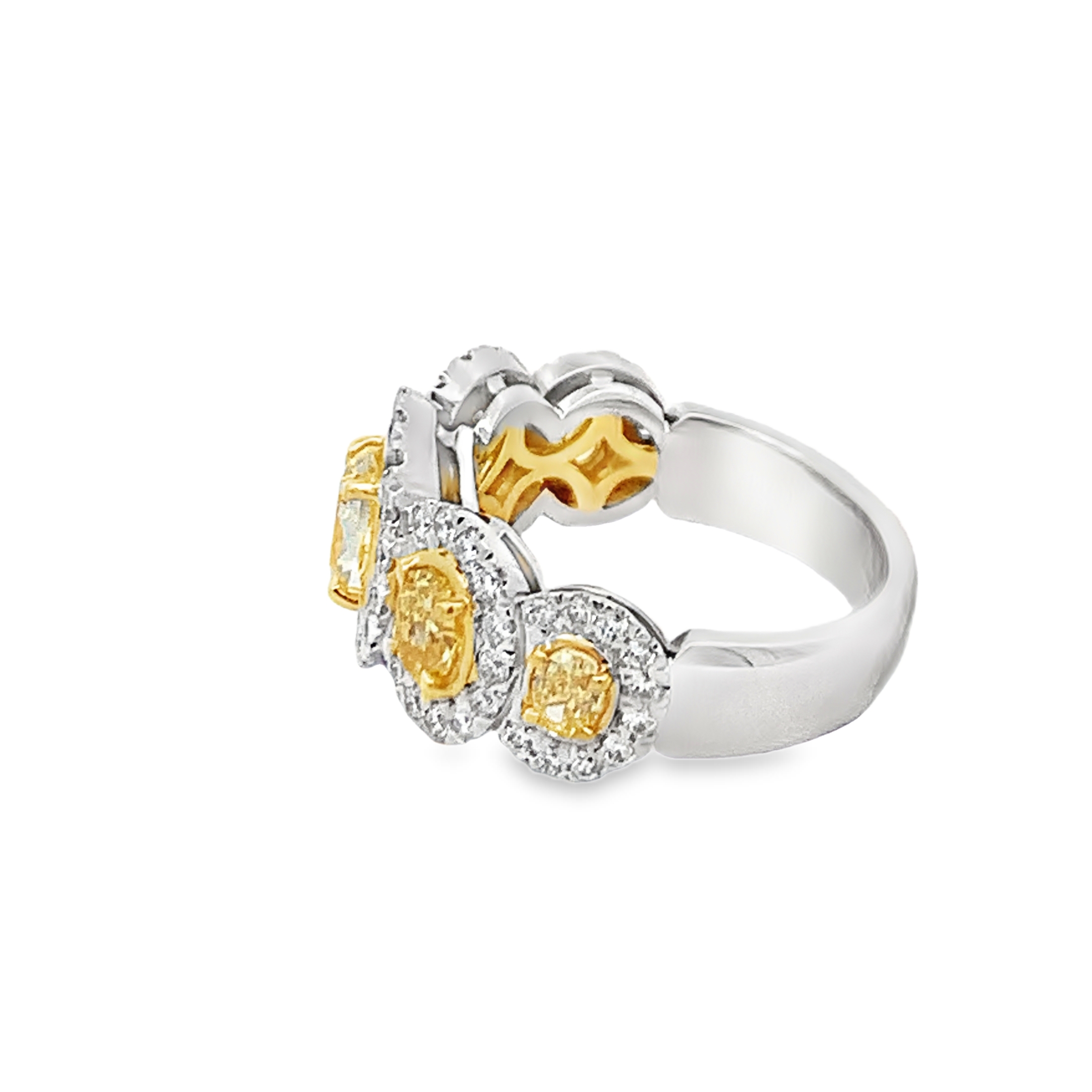 Christopher Designs 18K Two-Tone Yellow Diamond Ring