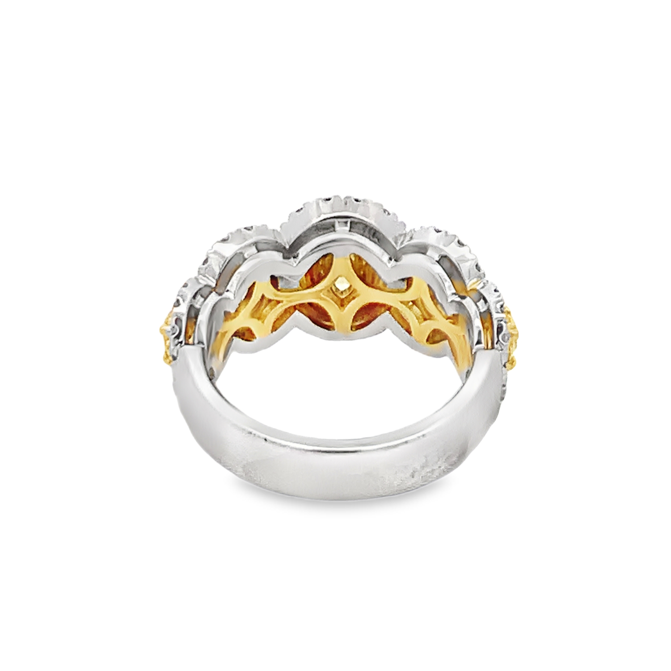 Christopher Designs 18K Two-Tone Yellow Diamond Ring