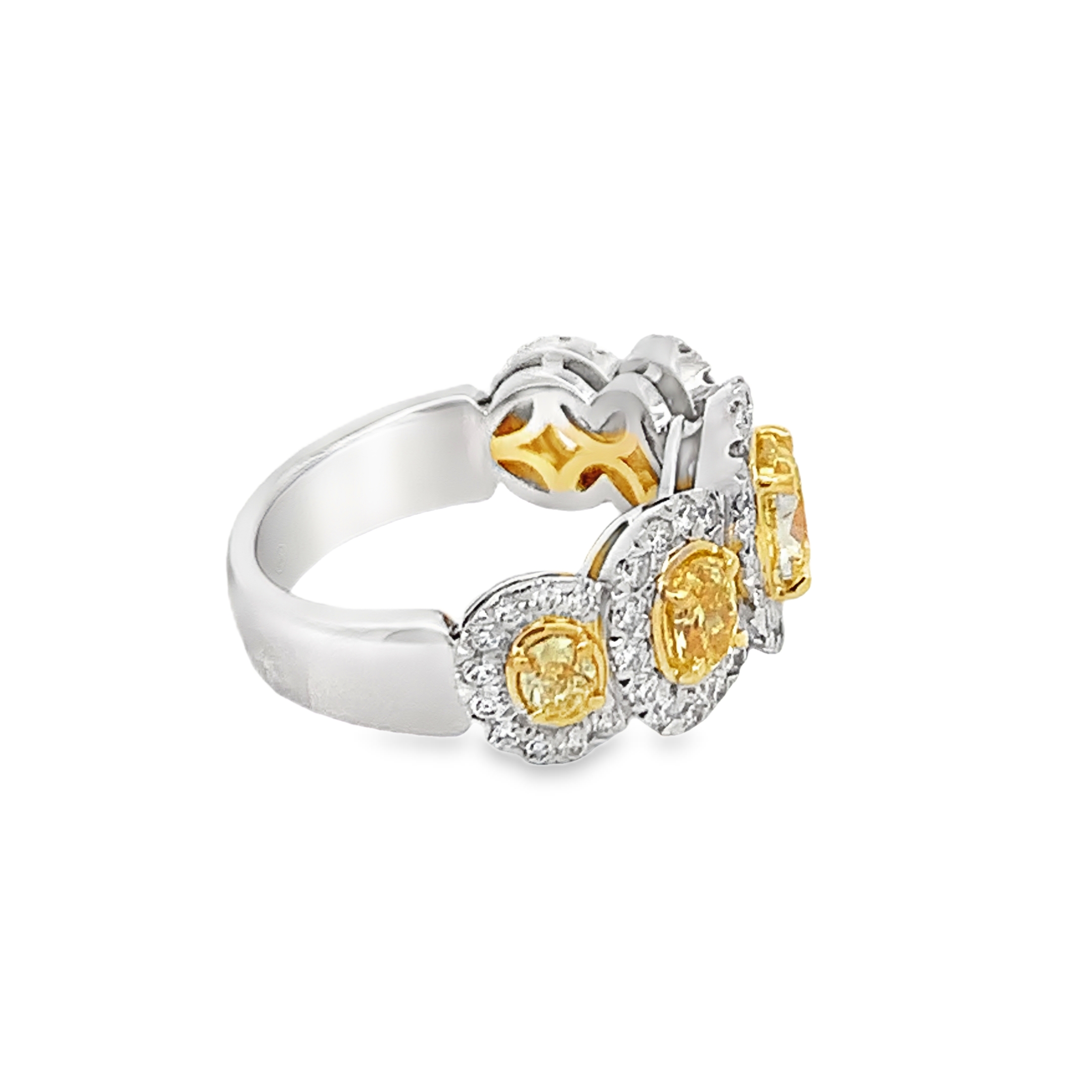 Christopher Designs 18K Two-Tone Yellow Diamond Ring