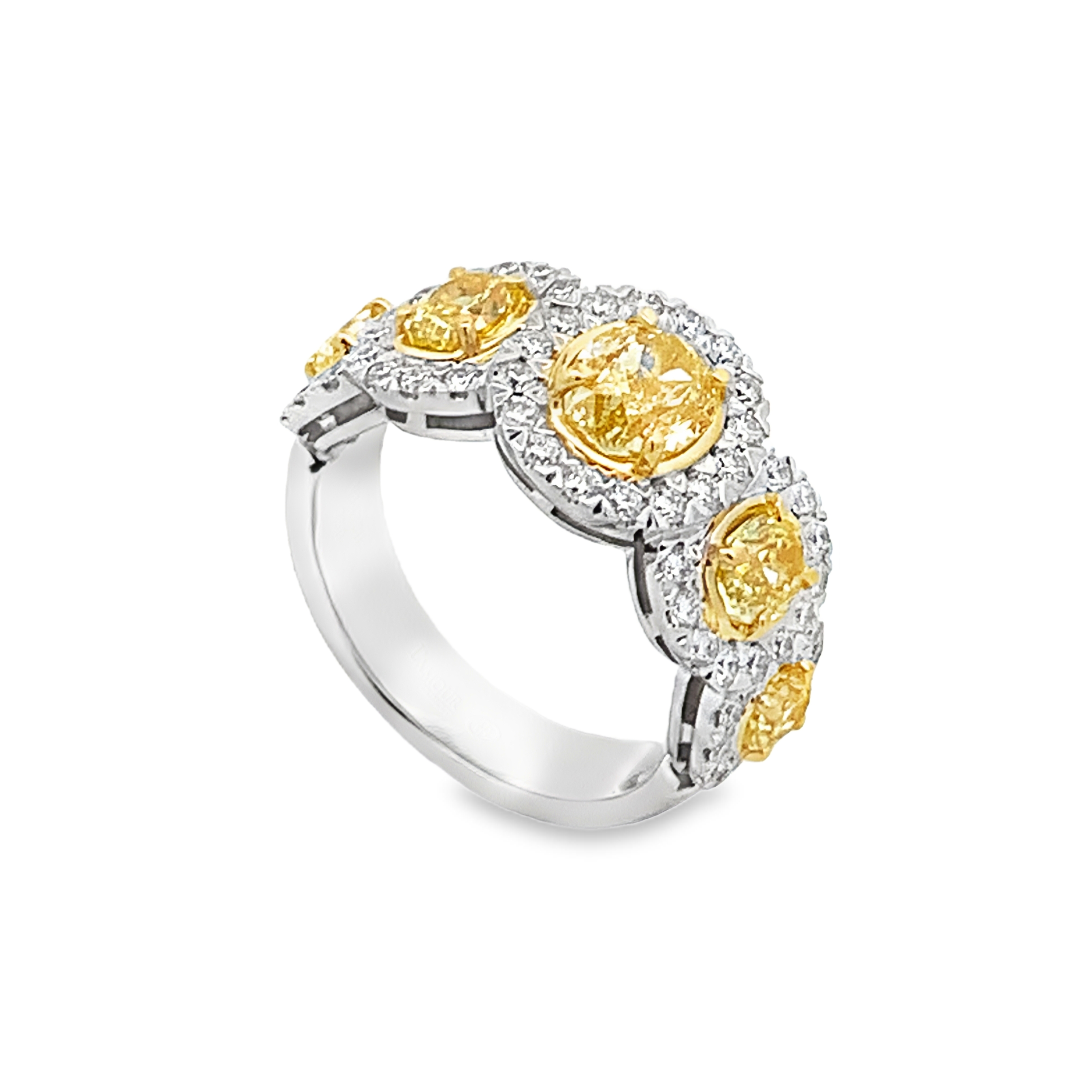 Christopher Designs 18K Two-Tone Yellow Diamond Ring